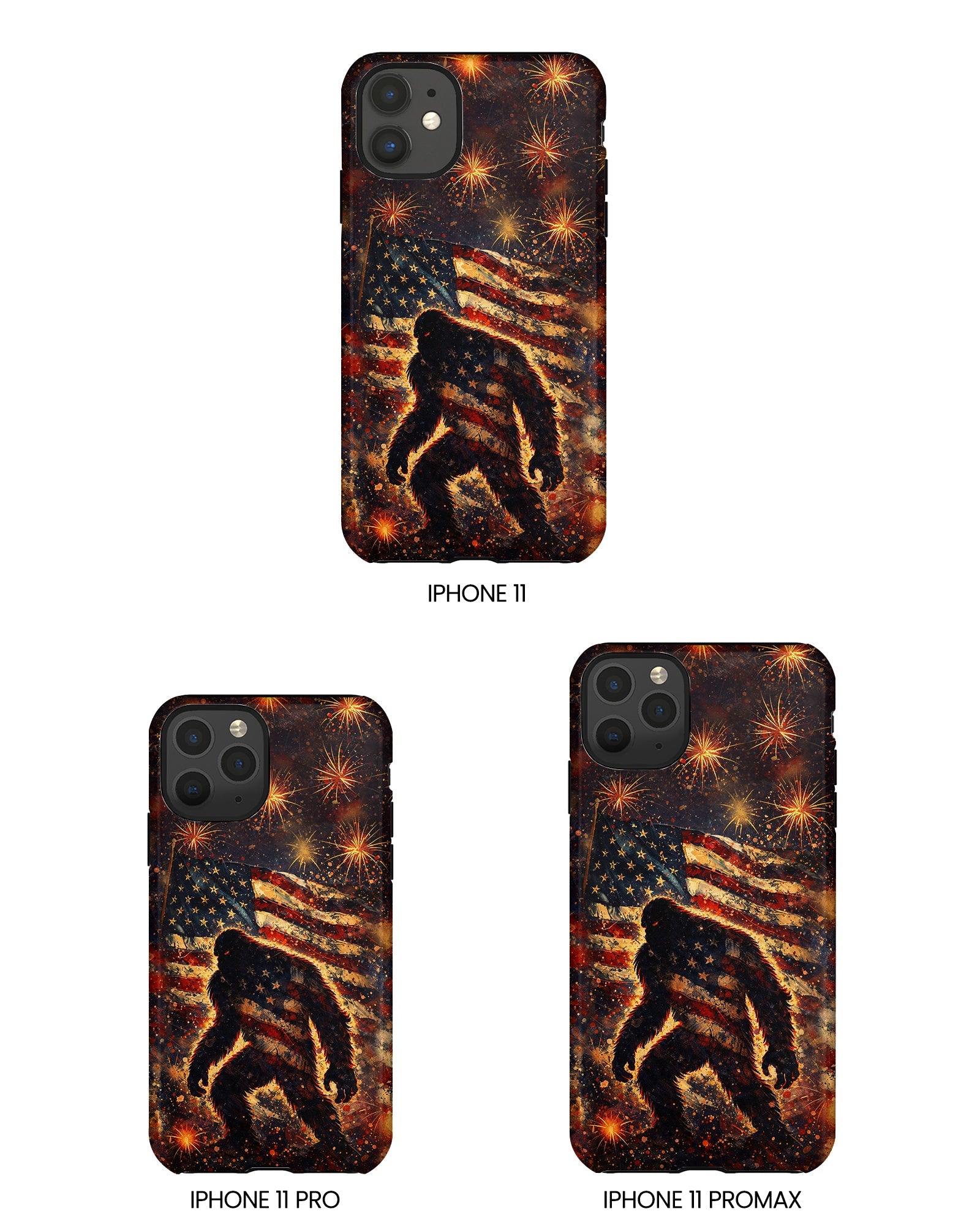 BIGFOOT STARS AND STRIPES GRUNGE ART  PHONE CASE  - TLHN2004264