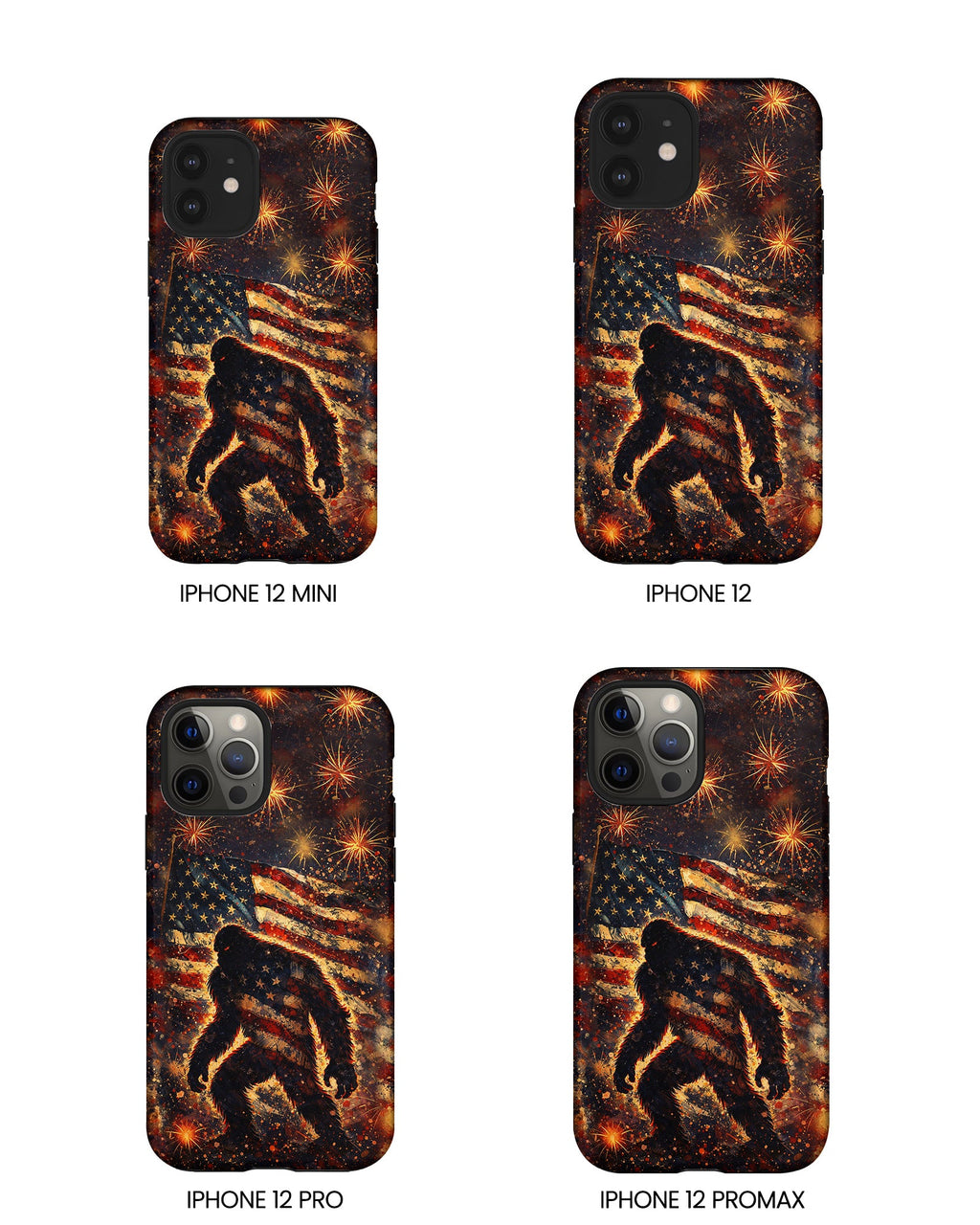 BIGFOOT STARS AND STRIPES GRUNGE ART  PHONE CASE  - TLHN2004264