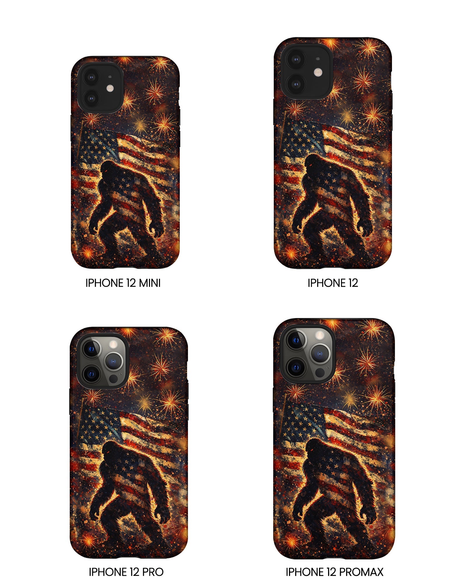 BIGFOOT STARS AND STRIPES GRUNGE ART  PHONE CASE  - TLHN2004264