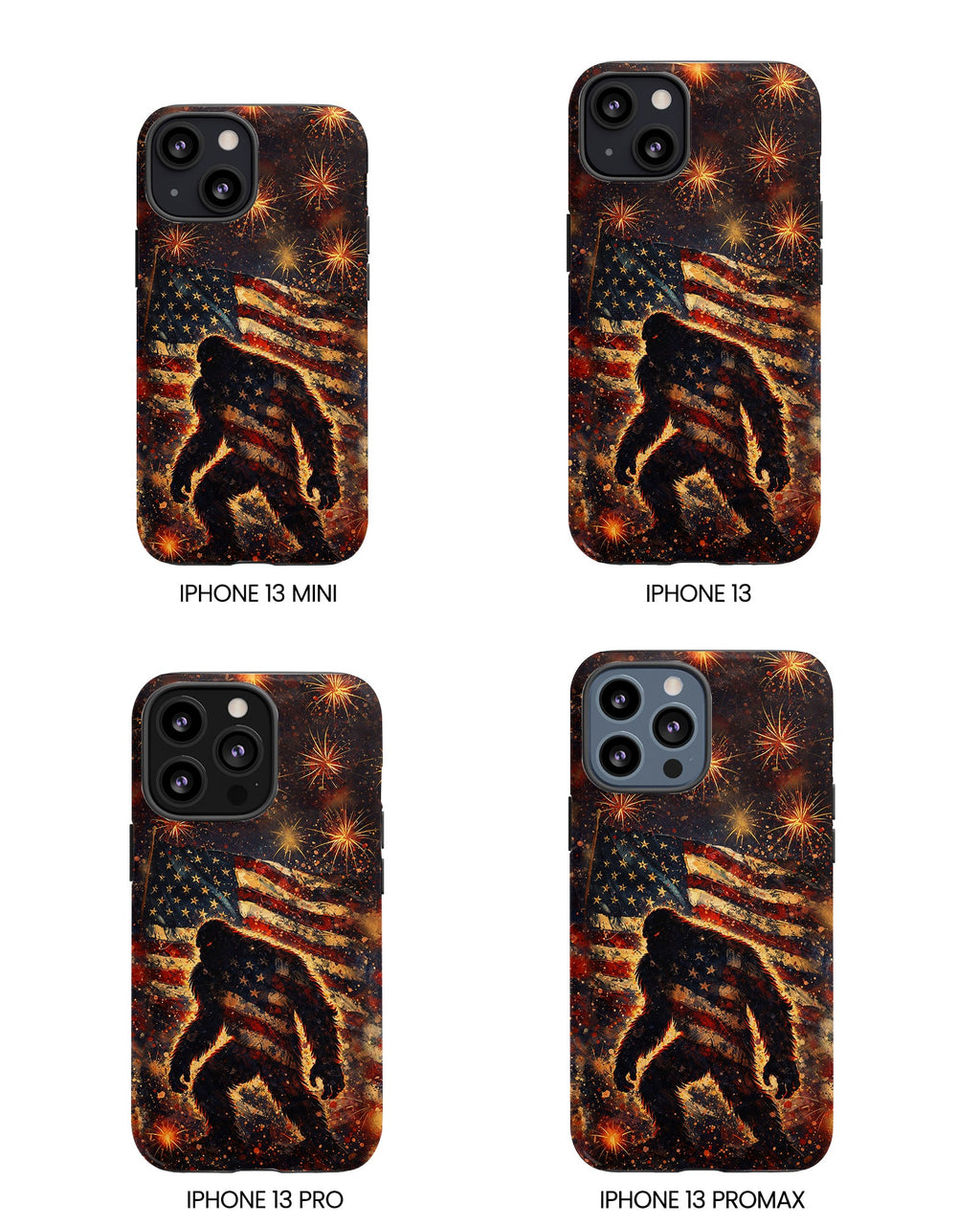 BIGFOOT STARS AND STRIPES GRUNGE ART  PHONE CASE  - TLHN2004264