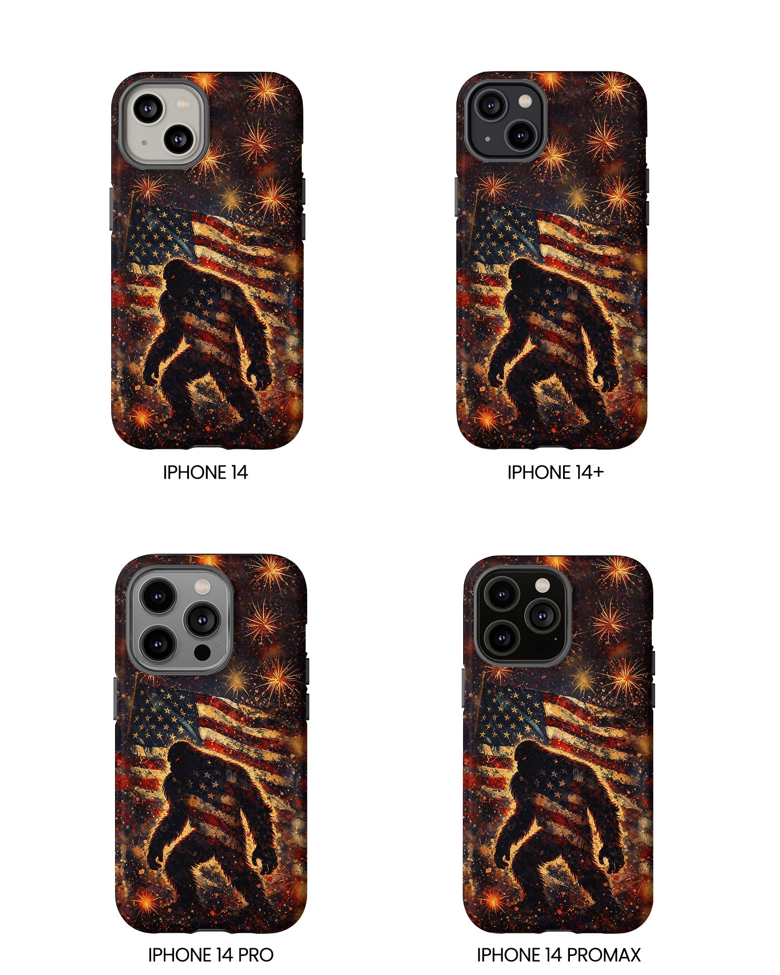 BIGFOOT STARS AND STRIPES GRUNGE ART  PHONE CASE  - TLHN2004264