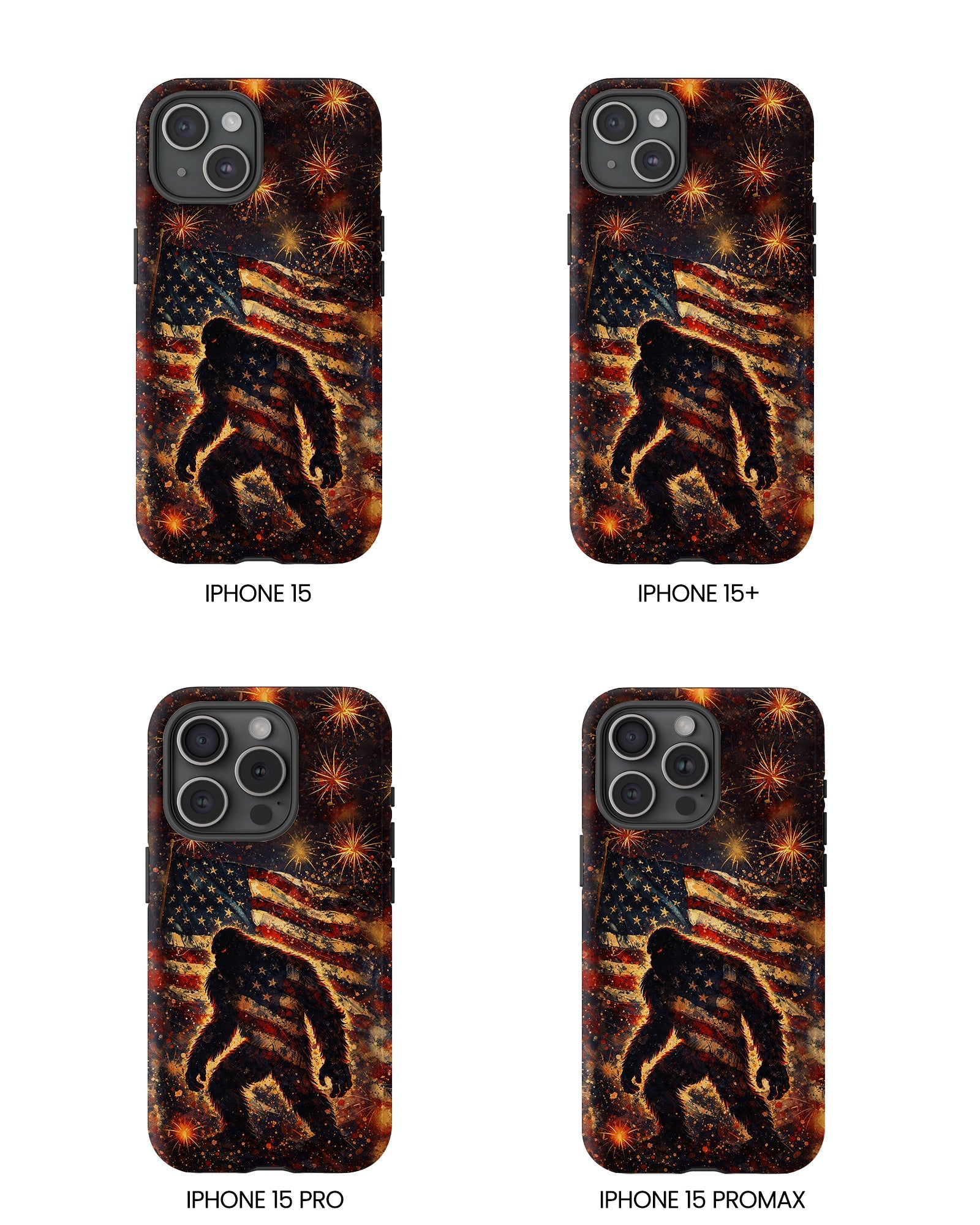 BIGFOOT STARS AND STRIPES GRUNGE ART  PHONE CASE  - TLHN2004264