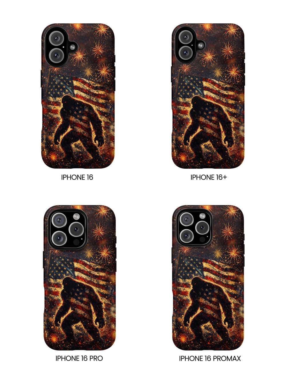 BIGFOOT STARS AND STRIPES GRUNGE ART  PHONE CASE  - TLHN2004264