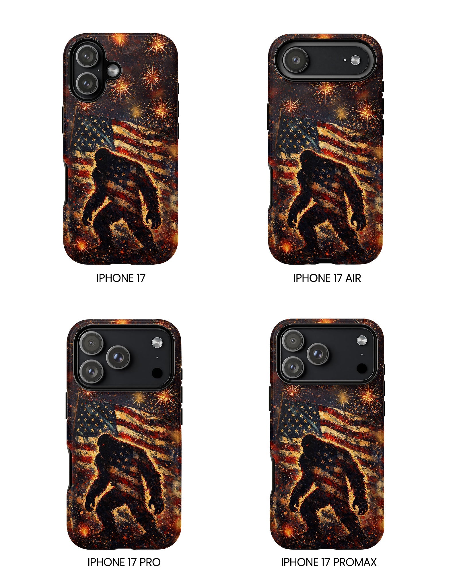 BIGFOOT STARS AND STRIPES GRUNGE ART  PHONE CASE  - TLHN2004264