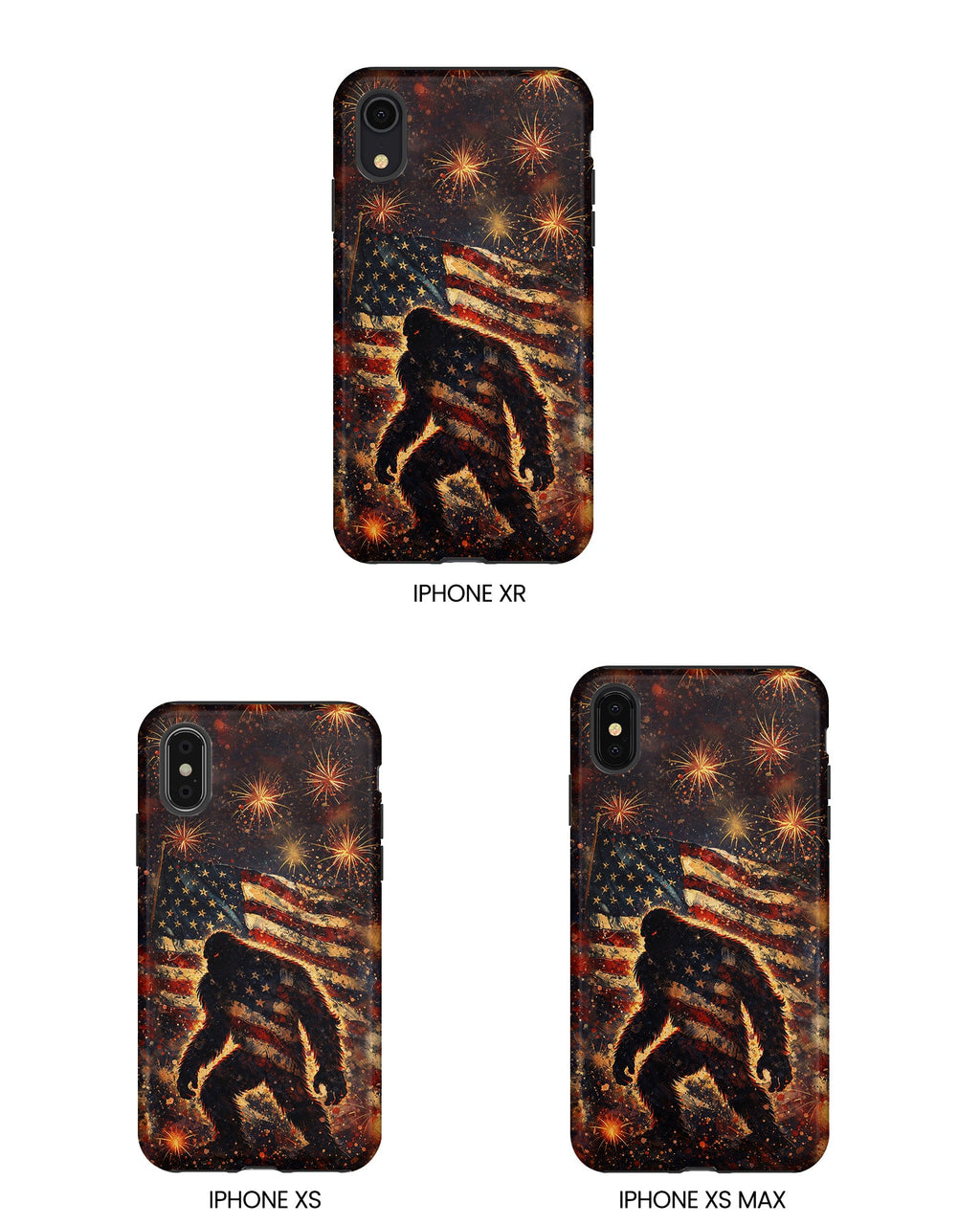 BIGFOOT STARS AND STRIPES GRUNGE ART  PHONE CASE  - TLHN2004264
