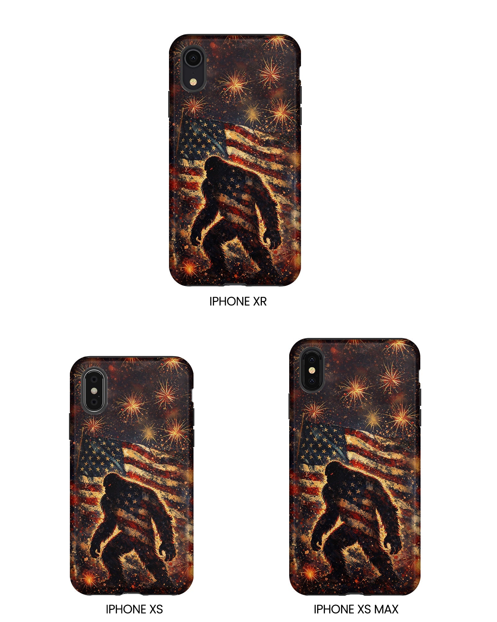 BIGFOOT STARS AND STRIPES GRUNGE ART  PHONE CASE  - TLHN2004264