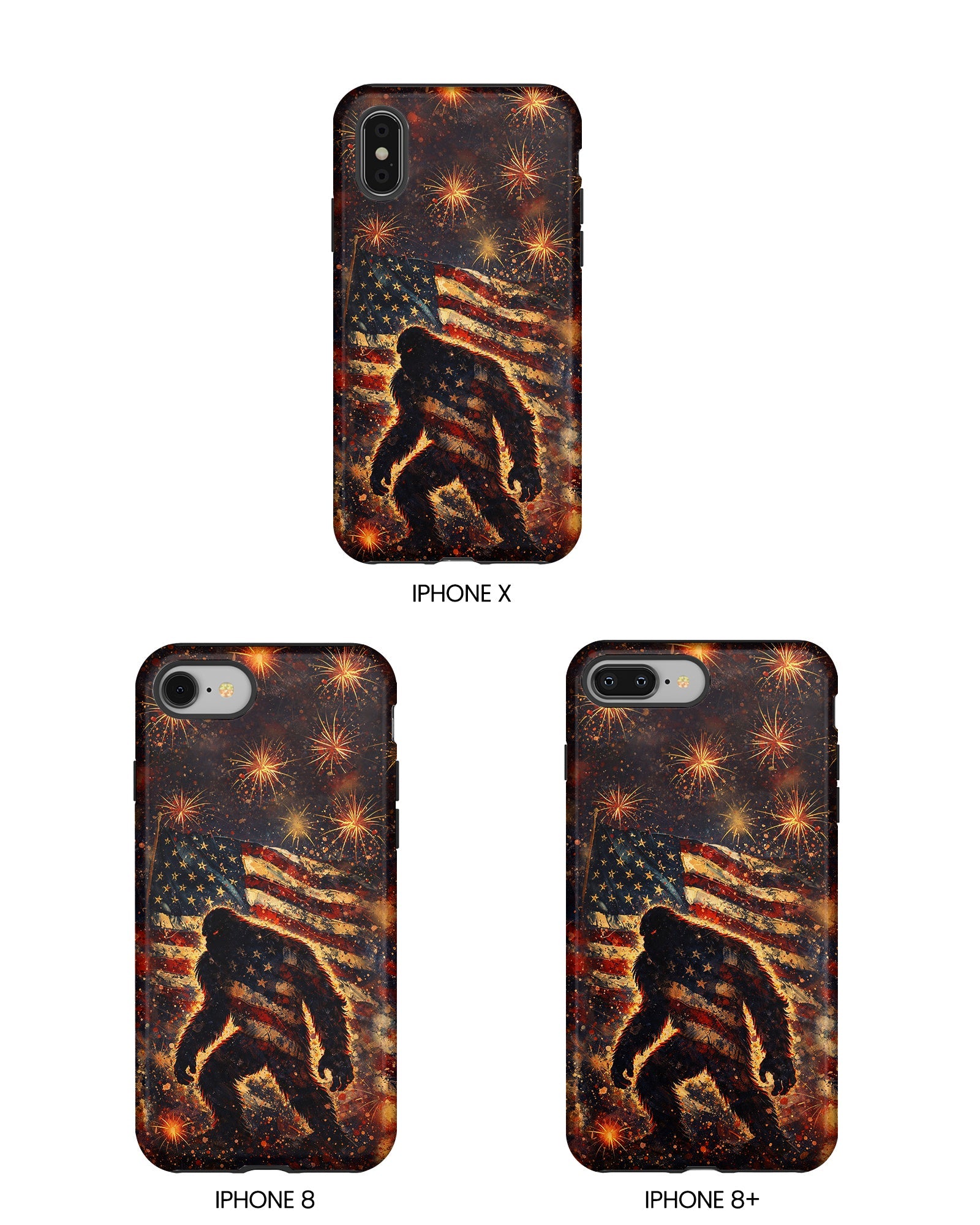 BIGFOOT STARS AND STRIPES GRUNGE ART  PHONE CASE  - TLHN2004264