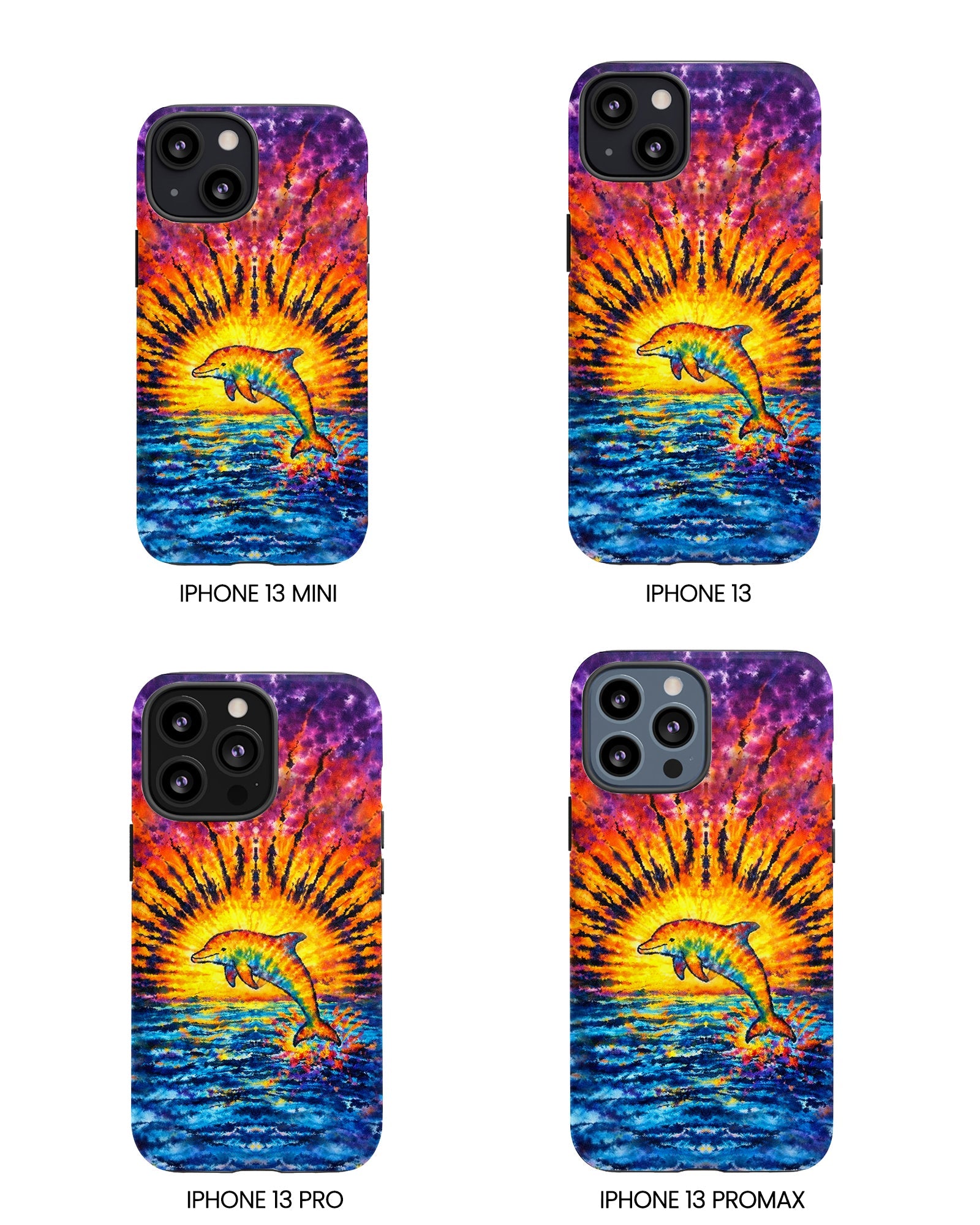 DOLPHIN SUNSET WATERCOLOR PATTERN  PHONE CASE  - TLHN2104264