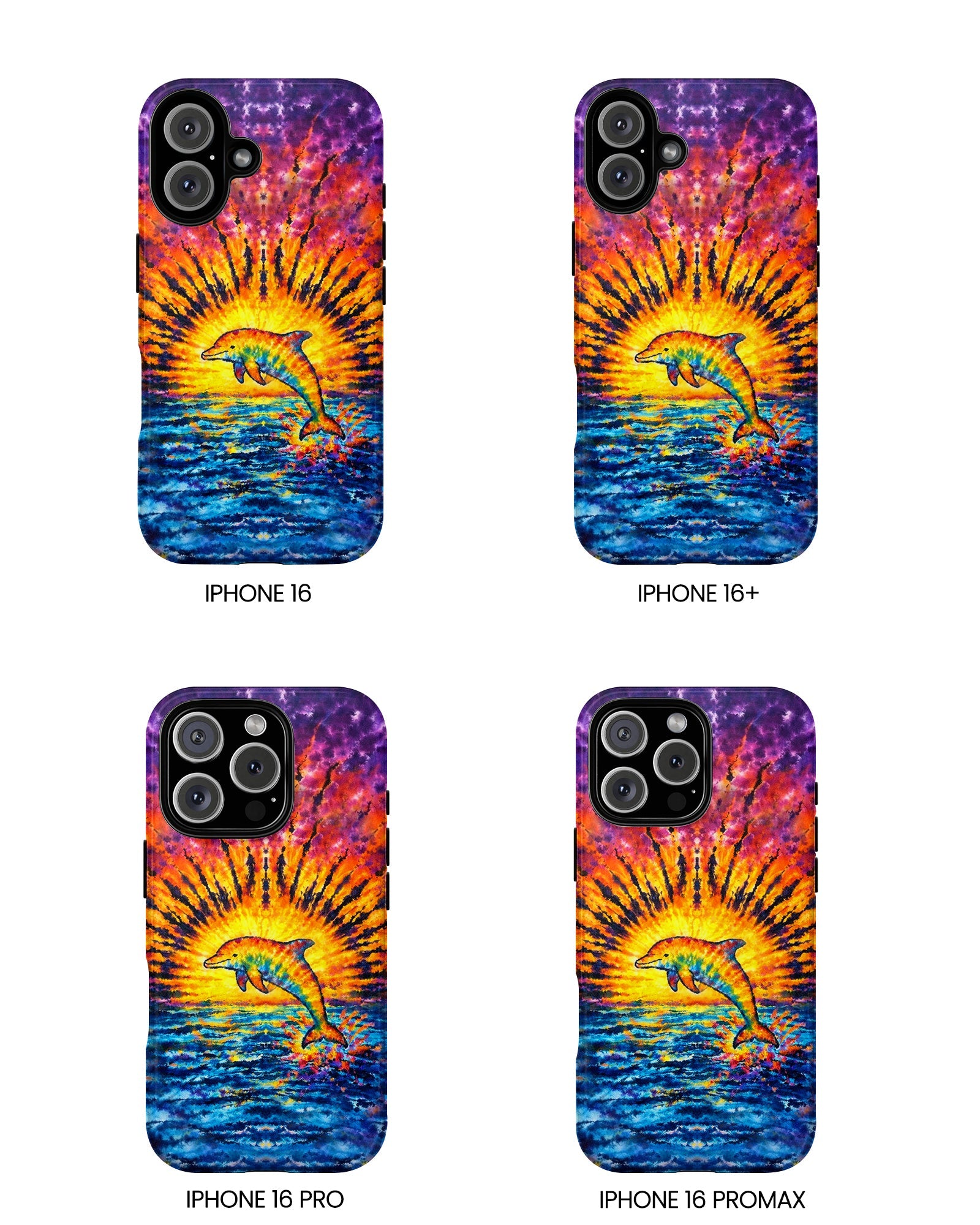 DOLPHIN SUNSET WATERCOLOR PATTERN  PHONE CASE  - TLHN2104264