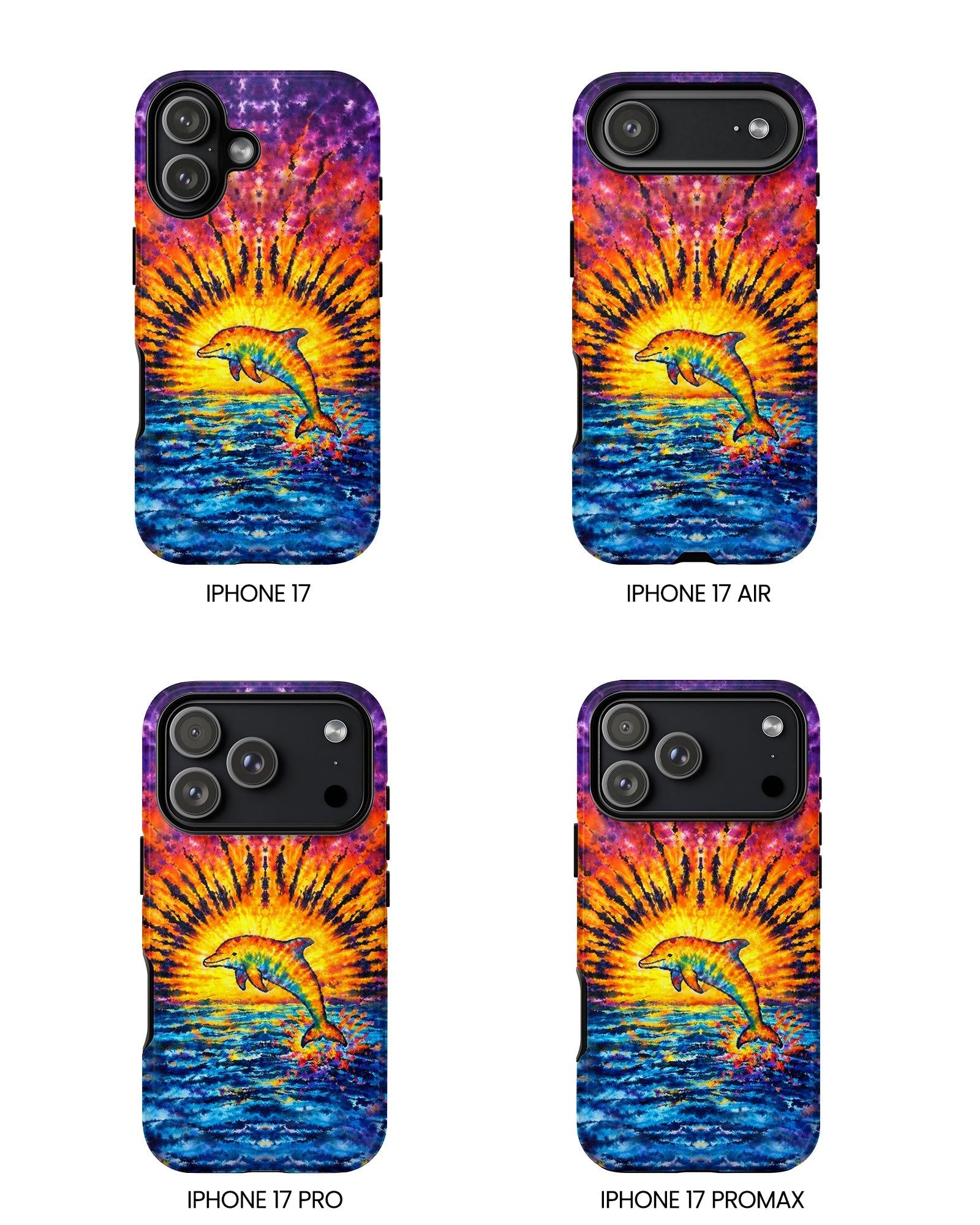 DOLPHIN SUNSET WATERCOLOR PATTERN  PHONE CASE  - TLHN2104264