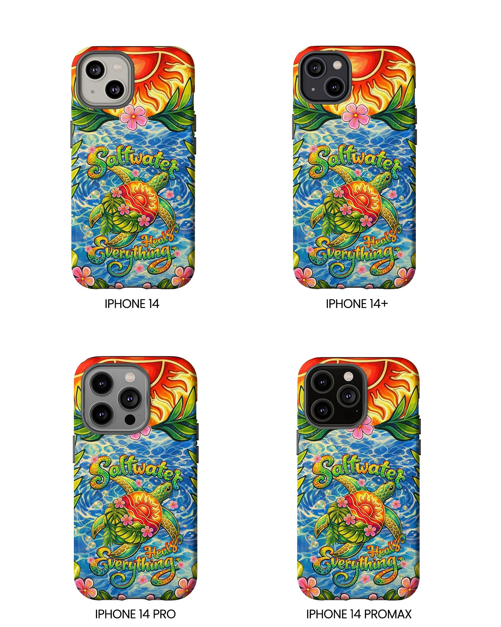SALTWATER HEALS EVERYTHING TURTLE PHONE CASE - TLNT1704262