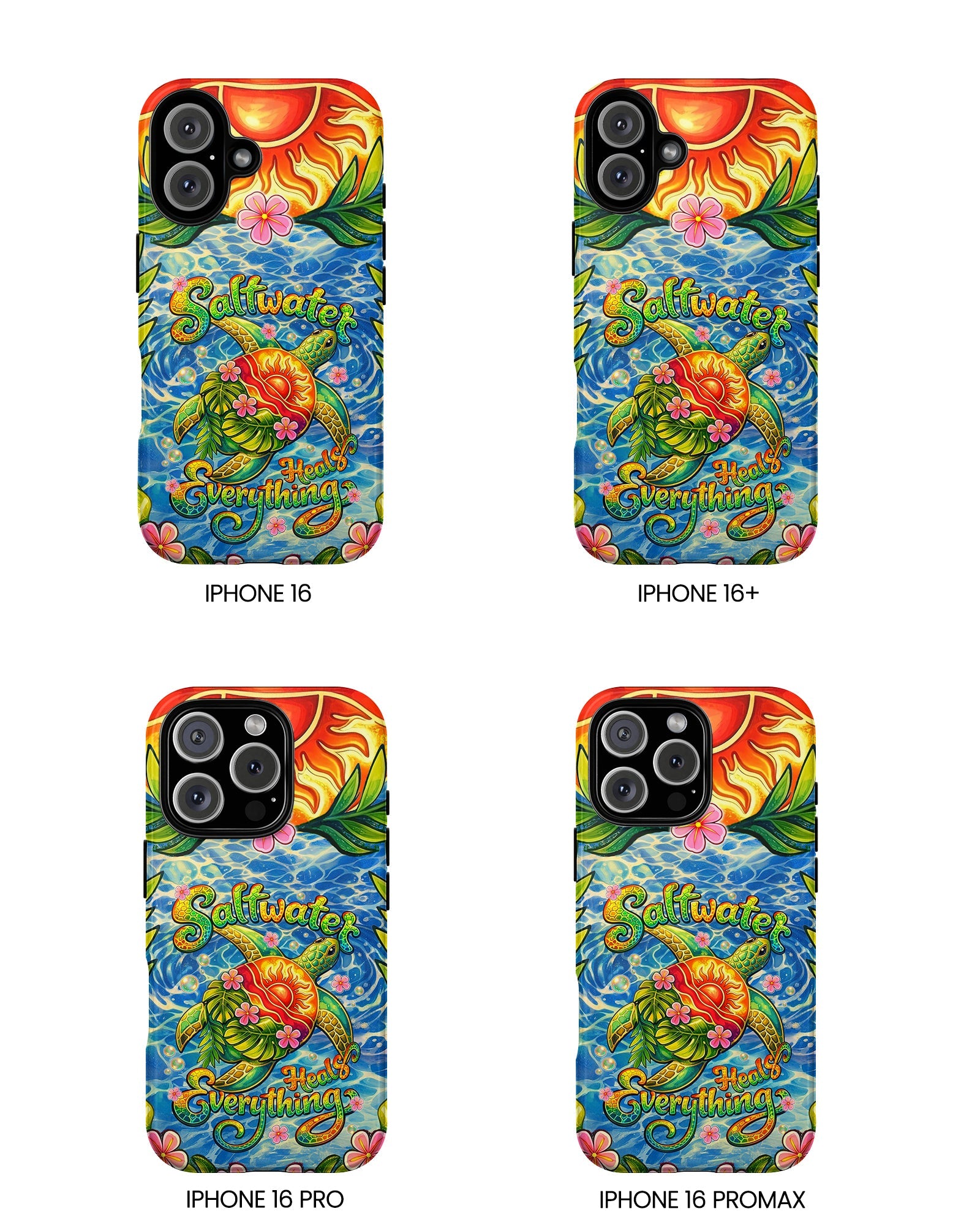 SALTWATER HEALS EVERYTHING TURTLE PHONE CASE - TLNT1704262