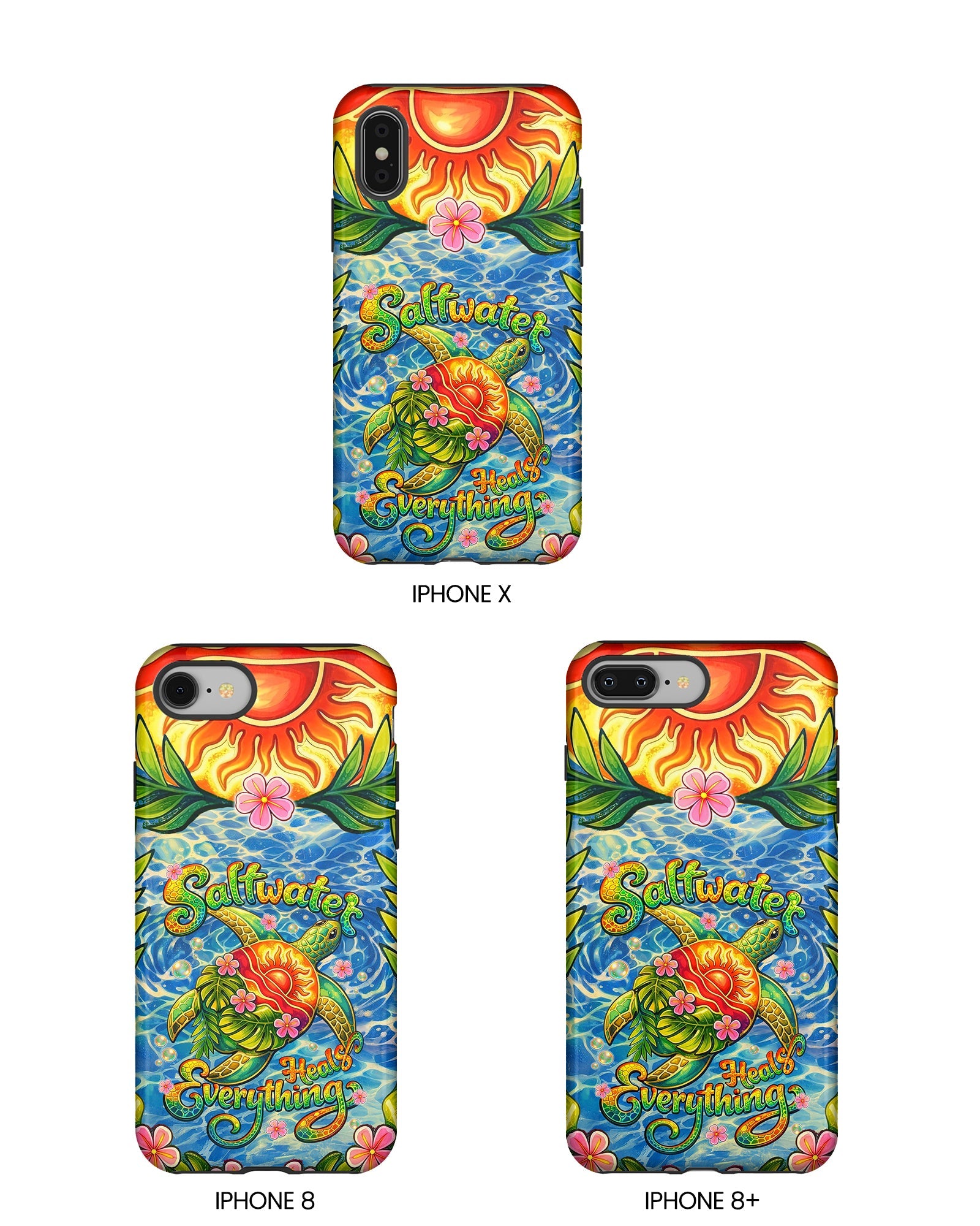 SALTWATER HEALS EVERYTHING TURTLE PHONE CASE - TLNT1704262