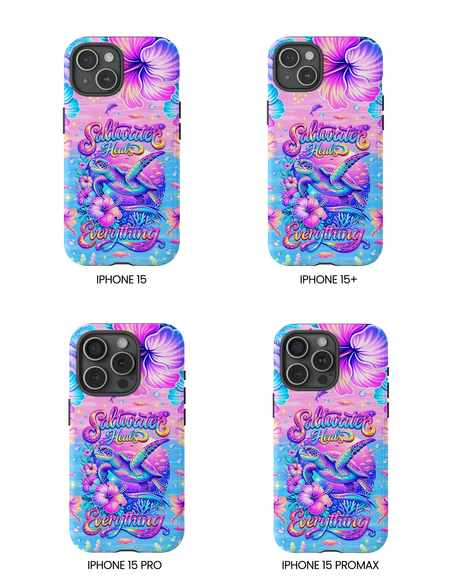 SALTWATER HEALS EVERYTHING TURTLE  PHONE CASE    - TLNT1104264