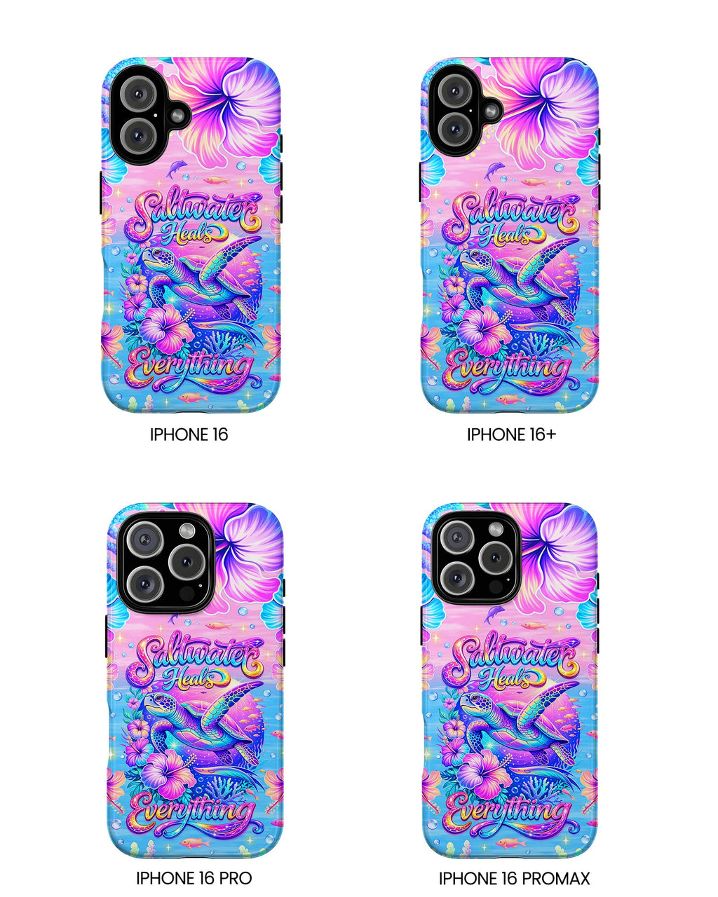 SALTWATER HEALS EVERYTHING TURTLE  PHONE CASE    - TLNT1104264