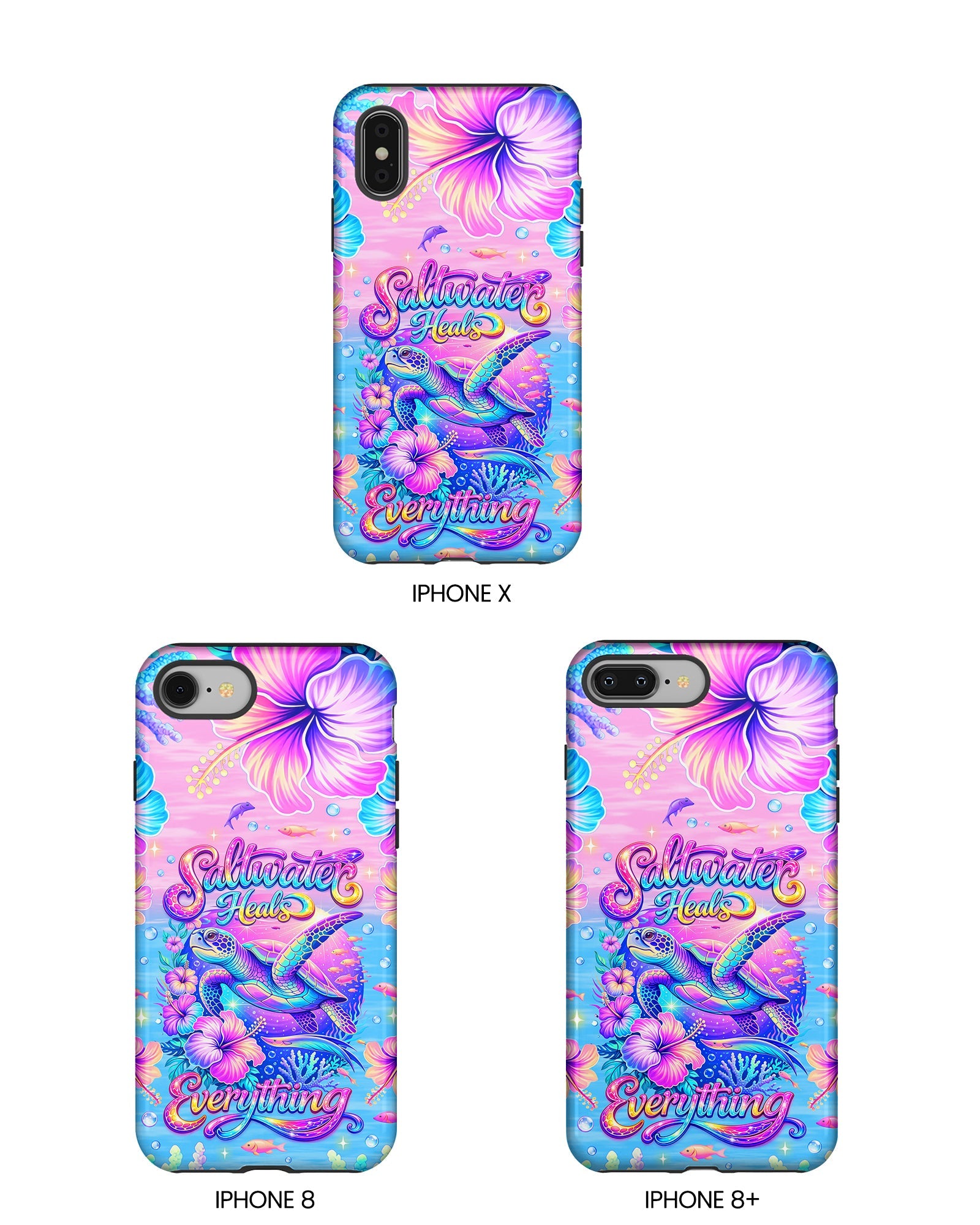 SALTWATER HEALS EVERYTHING TURTLE  PHONE CASE    - TLNT1104264