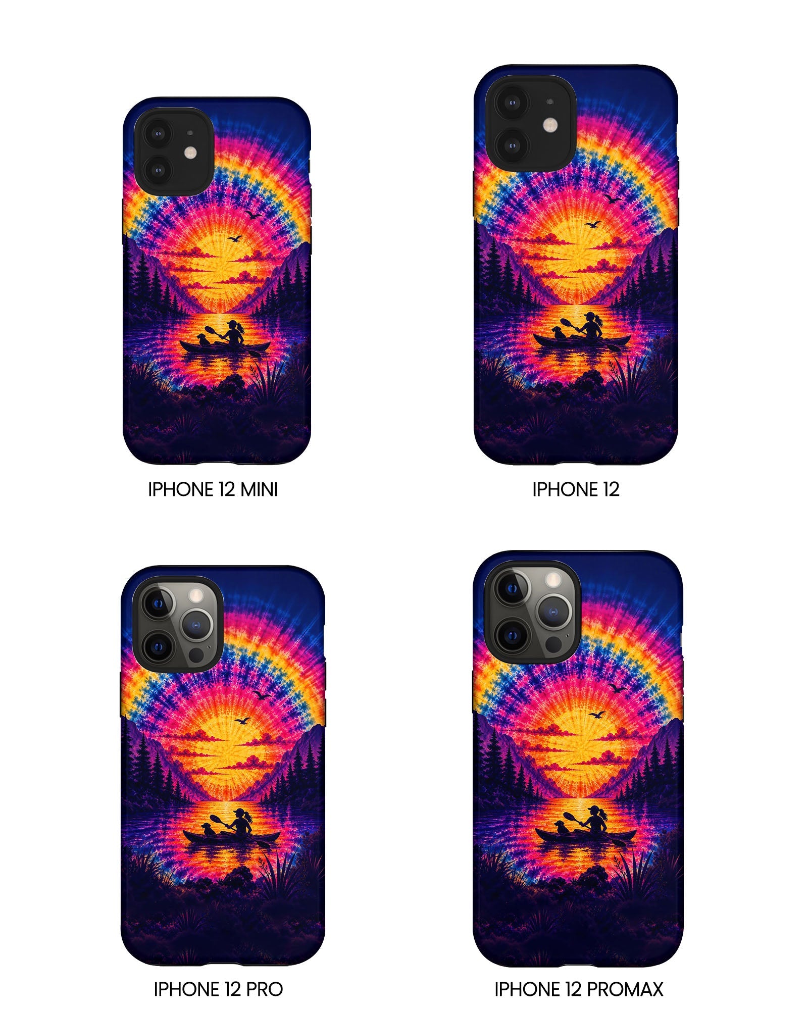 KAYAK LAKE DAY WITH DOG SUNSET PHONE CASE - TLHG2406262
