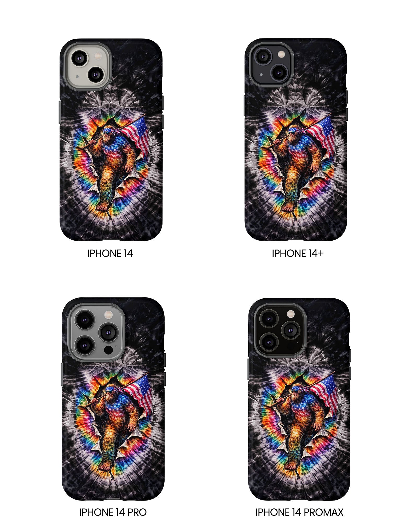 BIGFOOT WITH FLAG SWIRL  PHONE CASE  - TLTW1905264
