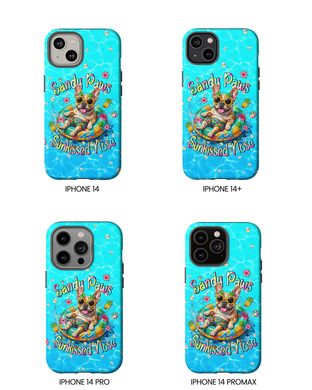 SANDY PAWS SUNKISSED NOSE FRENCH BULLDOG PHONE CASE  - TLHN2005264
