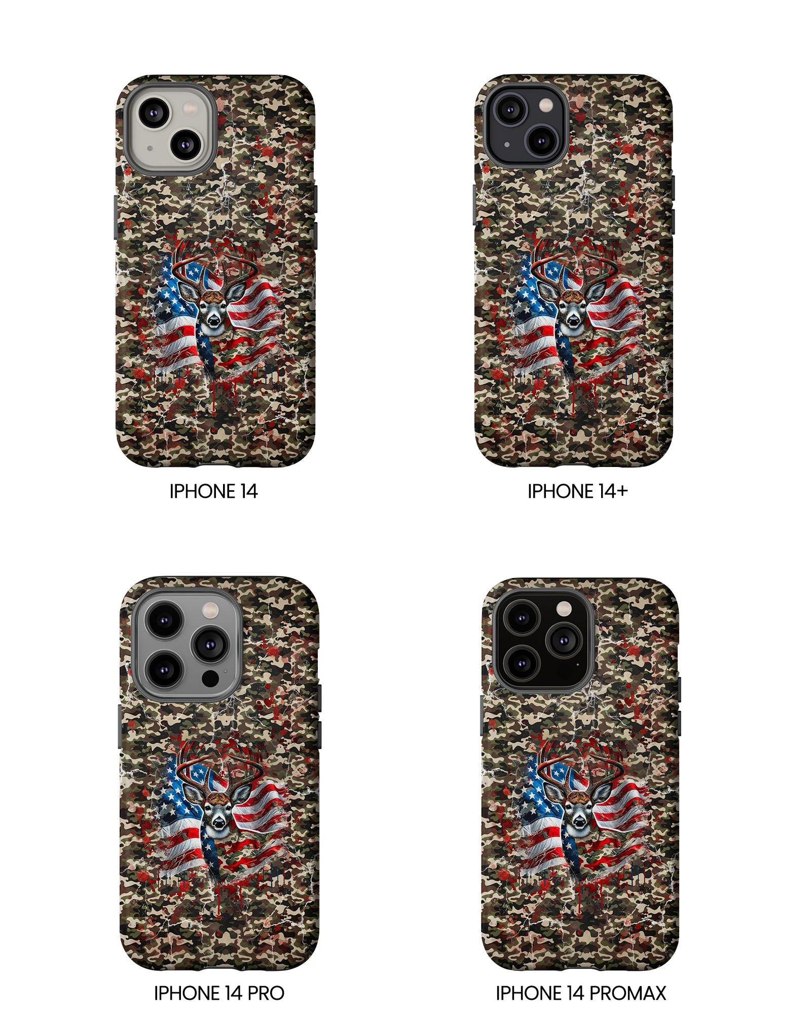 STARS AND STRIPES DEER HUNTING PHONE CASE - TLHG1905264