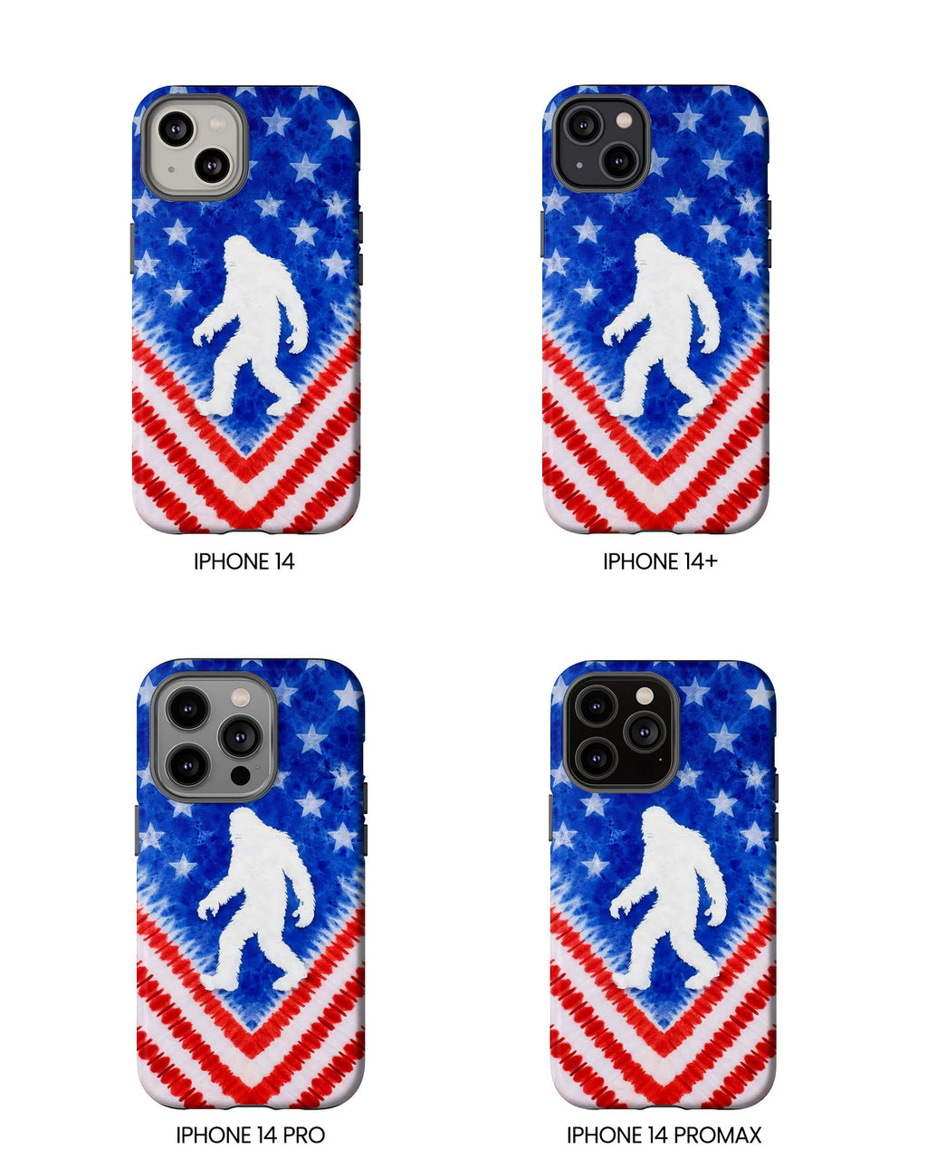 BIGFOOT FLAG RED WHITE & BLUE SWIRL PHONE CASE  - TLTW2105265