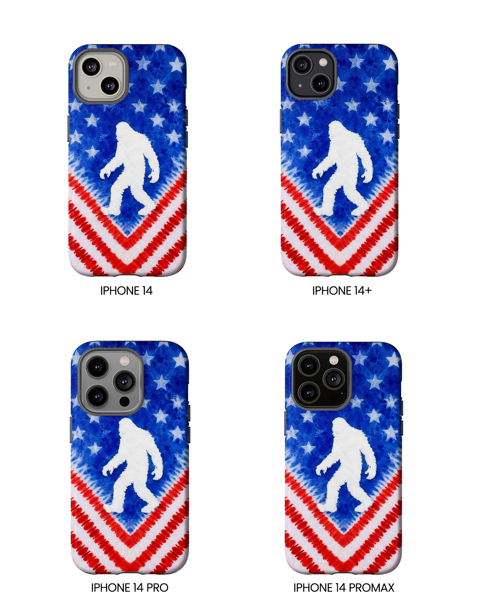 BIGFOOT FLAG RED WHITE & BLUE SWIRL PHONE CASE  - TLTW2105265