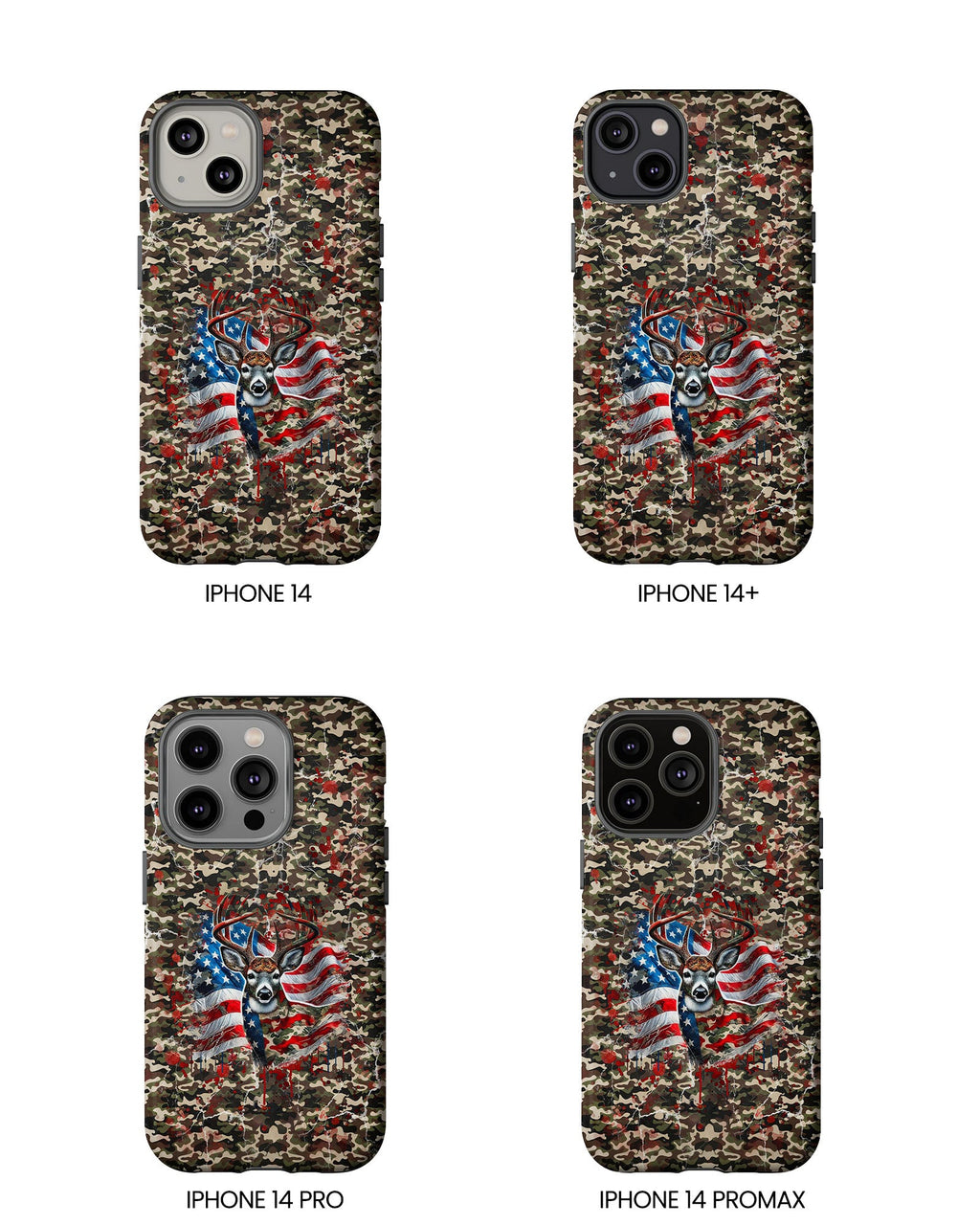 STARS AND STRIPES DEER HUNTING PHONE CASE - TLHG1905264