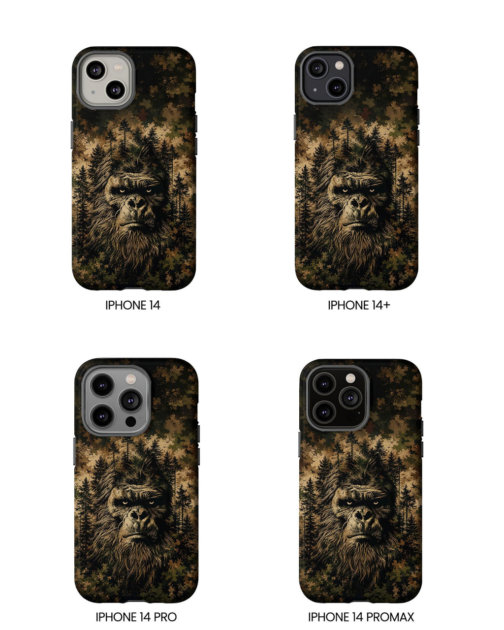 BIGFOOT IN THE FOREST CAMOUFLAGE PHONE CASE  - TLNT2105264