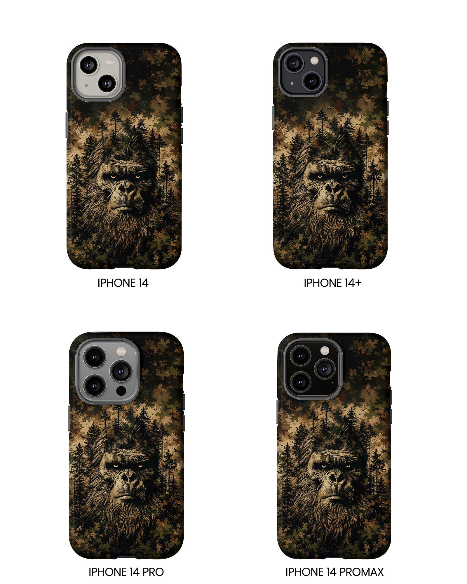 BIGFOOT IN THE FOREST CAMOUFLAGE PHONE CASE  - TLNT2105264