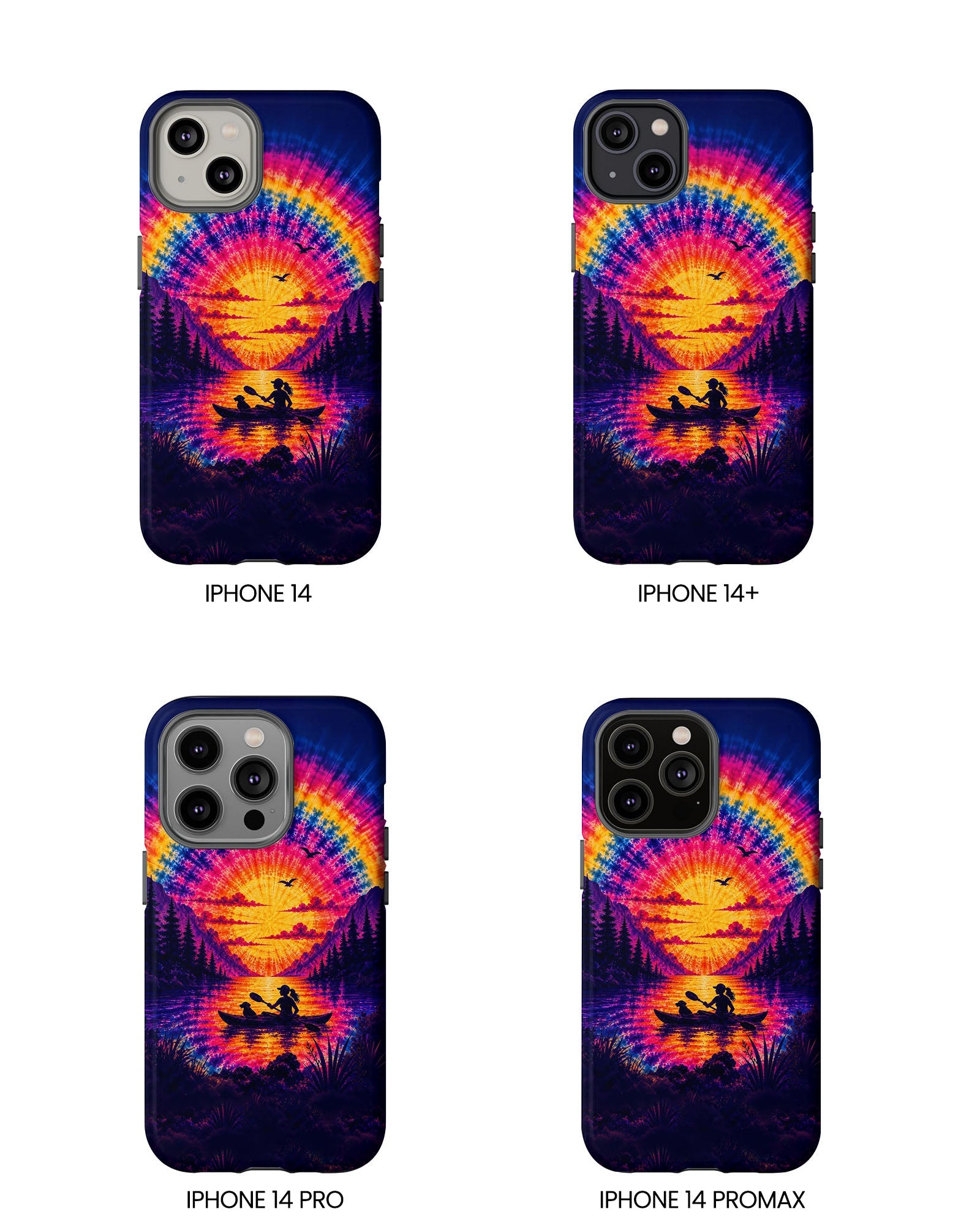 KAYAK LAKE DAY WITH DOG SUNSET PHONE CASE - TLHG2406262