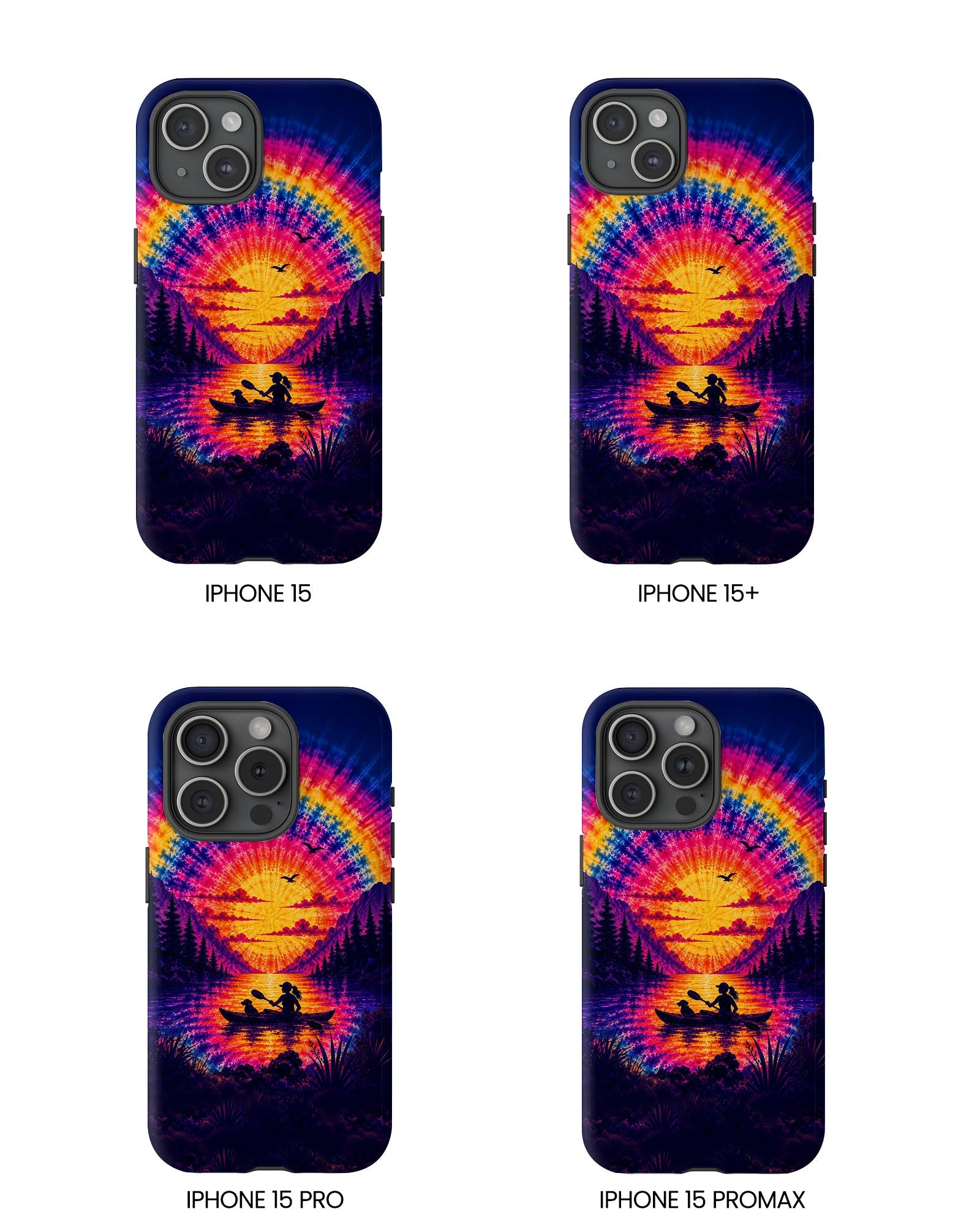 KAYAK LAKE DAY WITH DOG SUNSET PHONE CASE - TLHG2406262