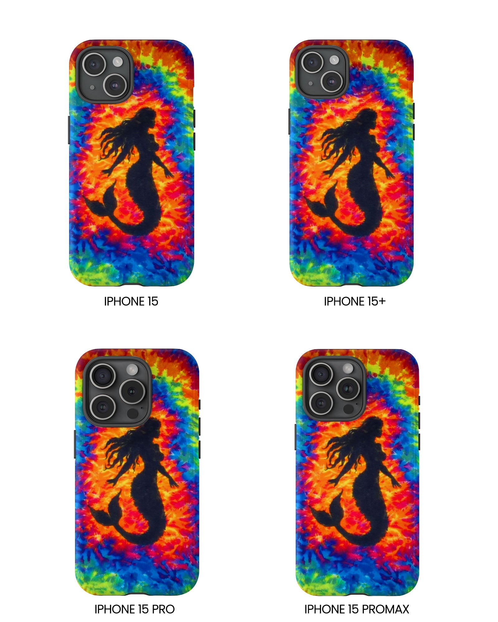 MERMAID COLORFUL SWIRL PHONE CASE  - TLTW2105264