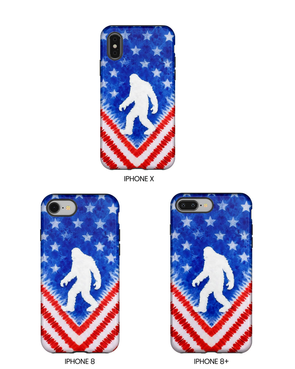BIGFOOT FLAG RED WHITE & BLUE SWIRL PHONE CASE  - TLTW2105265