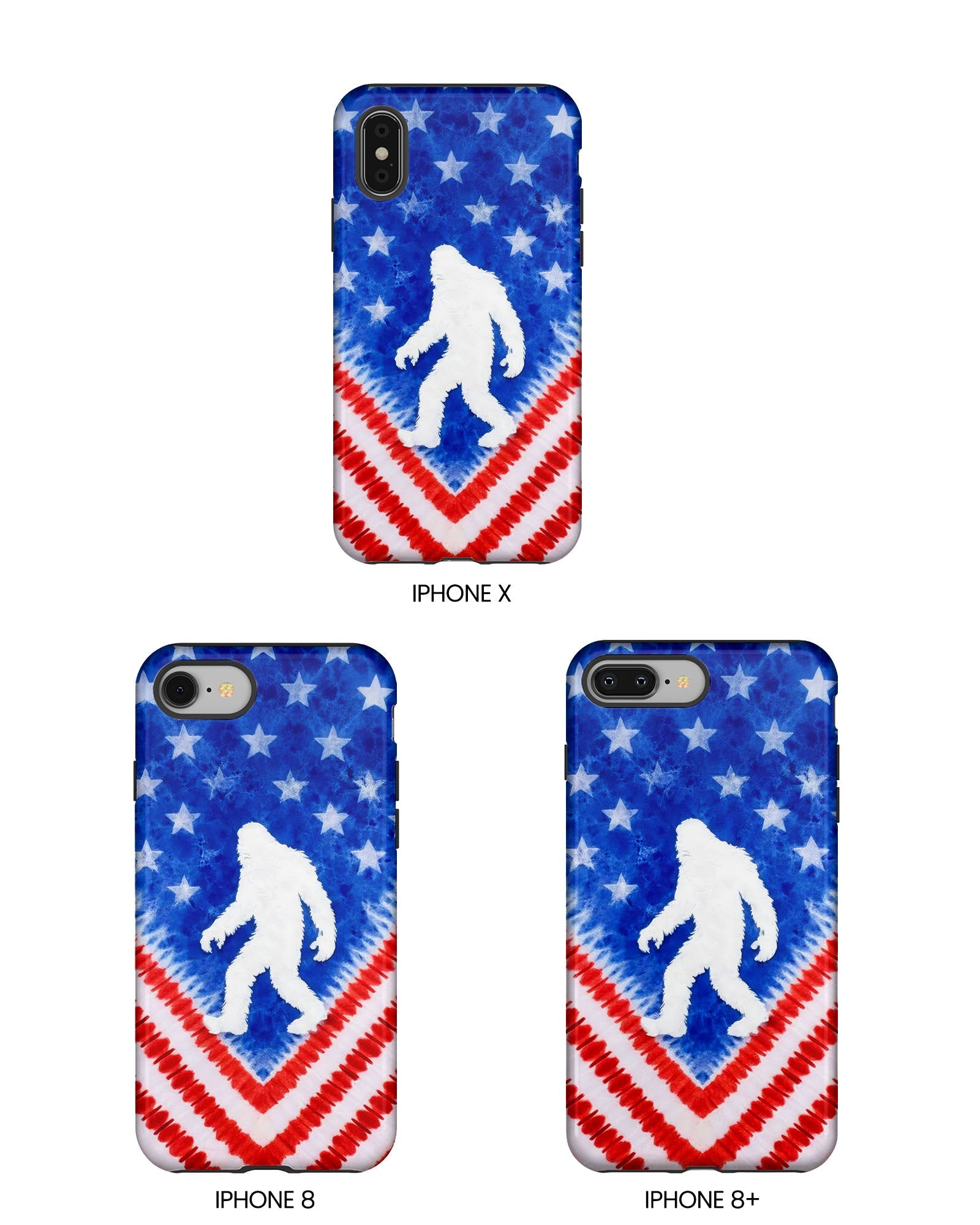 BIGFOOT FLAG RED WHITE & BLUE SWIRL PHONE CASE  - TLTW2105265