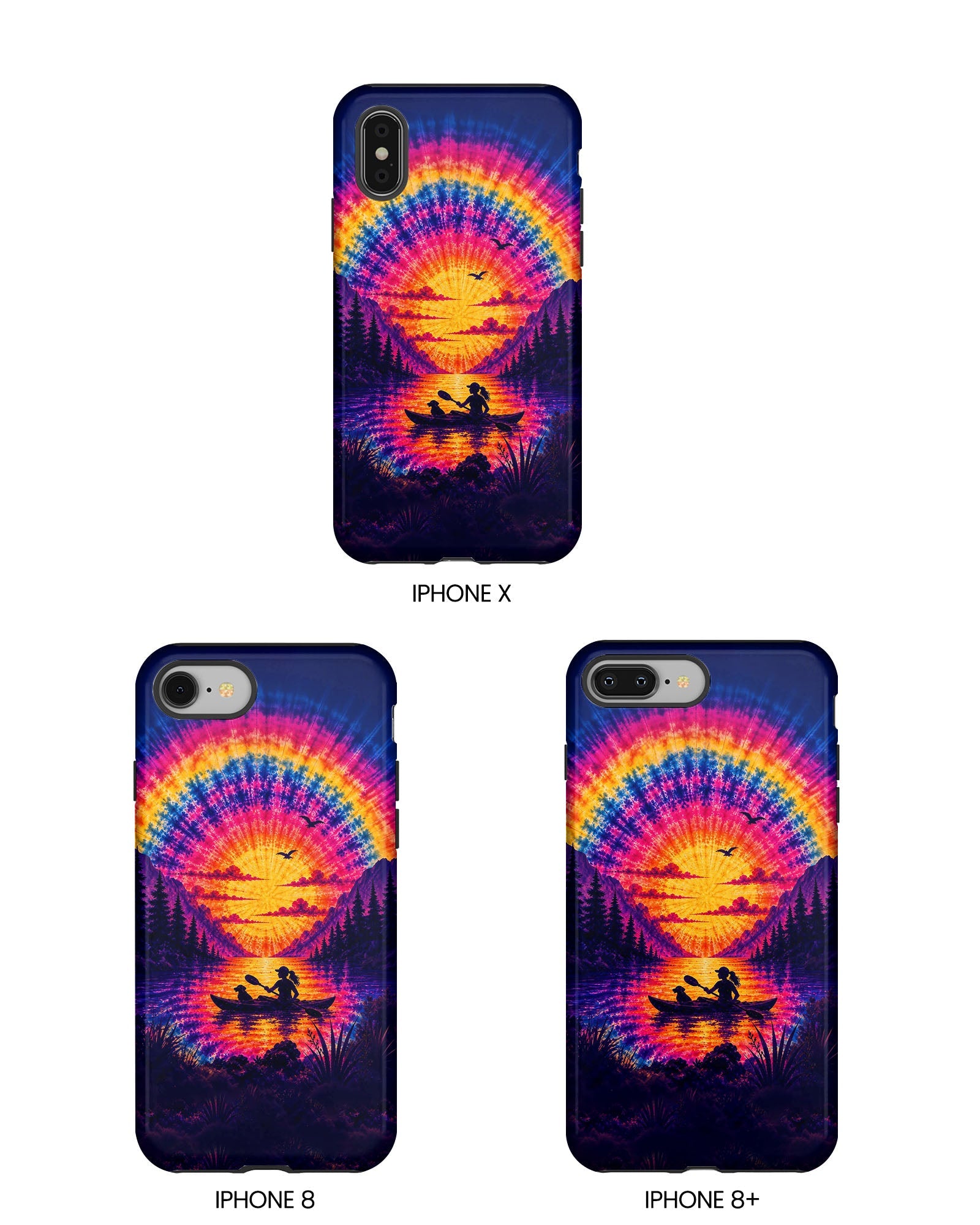 KAYAK LAKE DAY WITH DOG SUNSET PHONE CASE - TLHG2406262