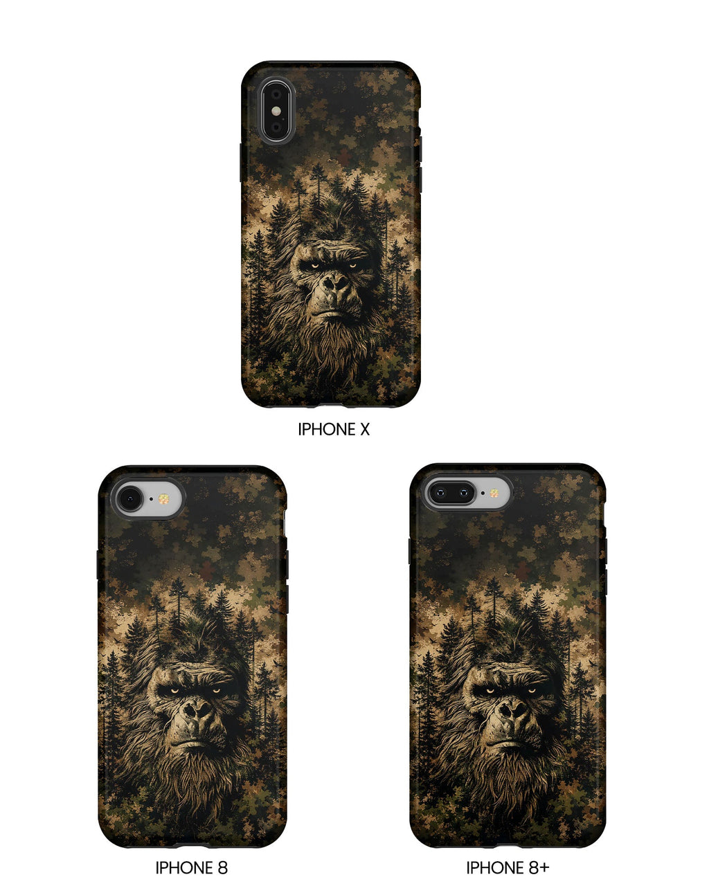 BIGFOOT IN THE FOREST CAMOUFLAGE PHONE CASE  - TLNT2105264
