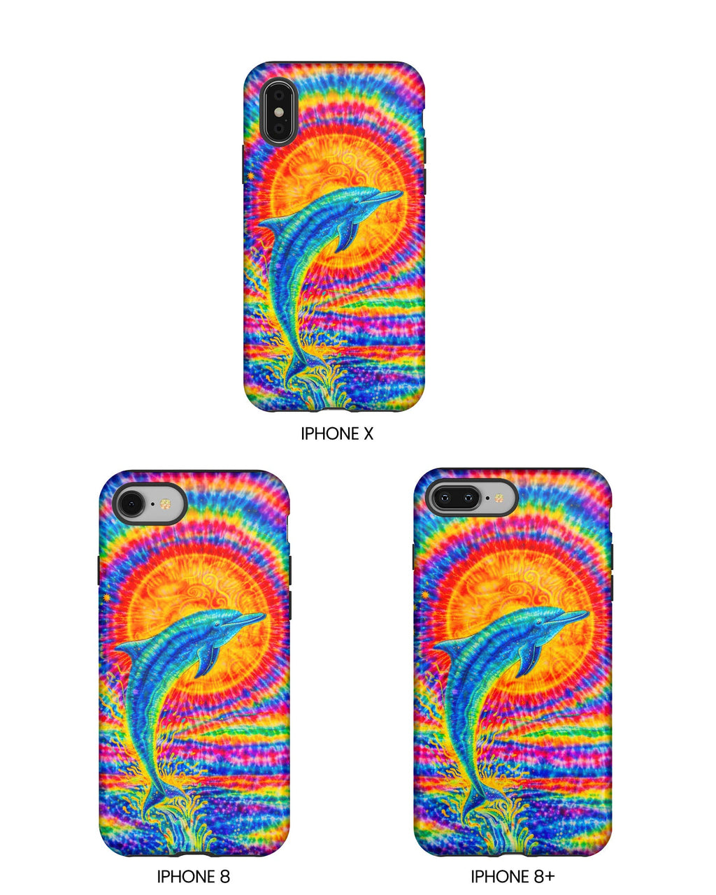 DOLPHIN SUN COLORFUL SWIRL  PHONE CASE  - TLTW2205261