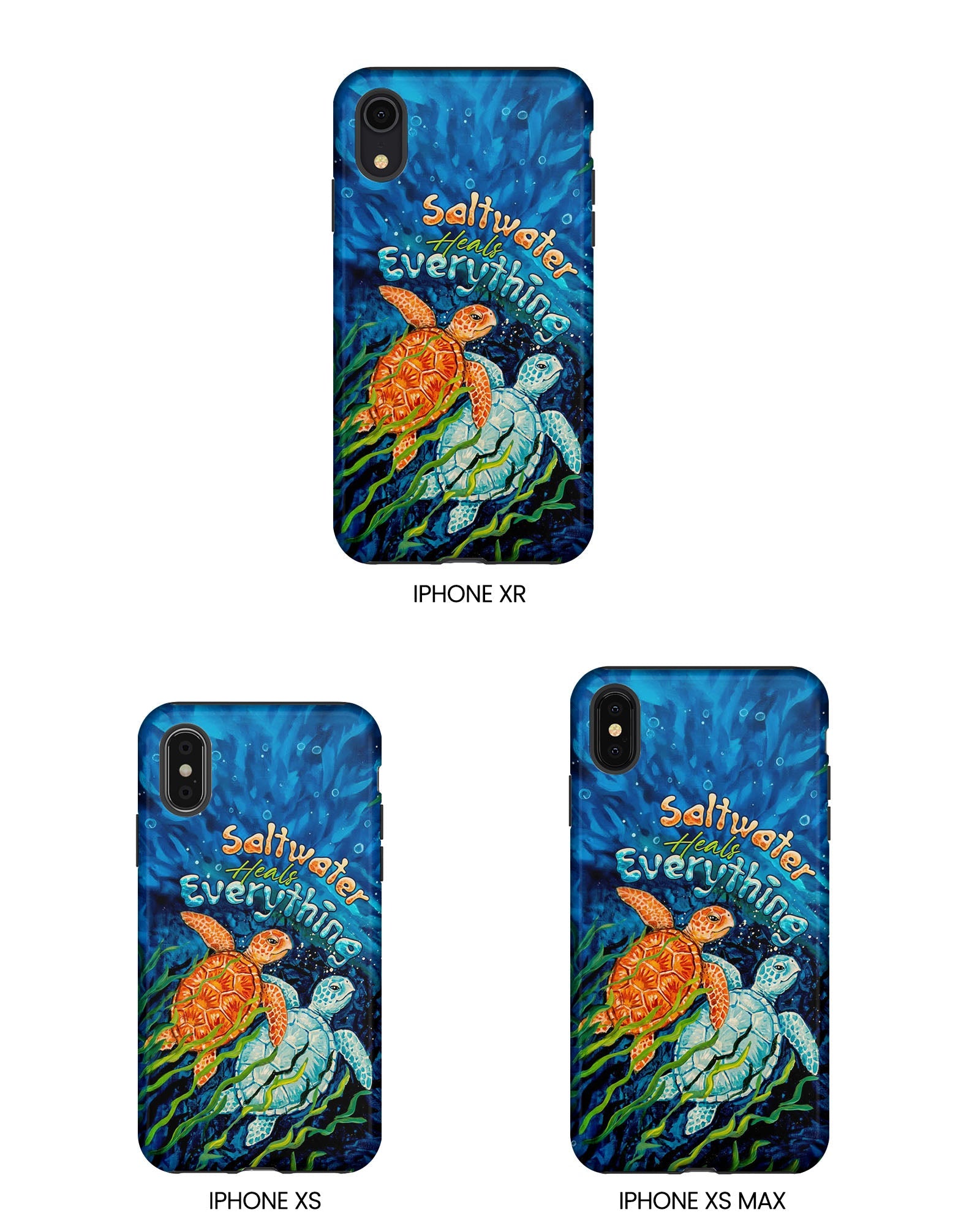 SALTWATER HEALS EVERYTHING TURTLE  PHONE CASE  - TLTW2005264