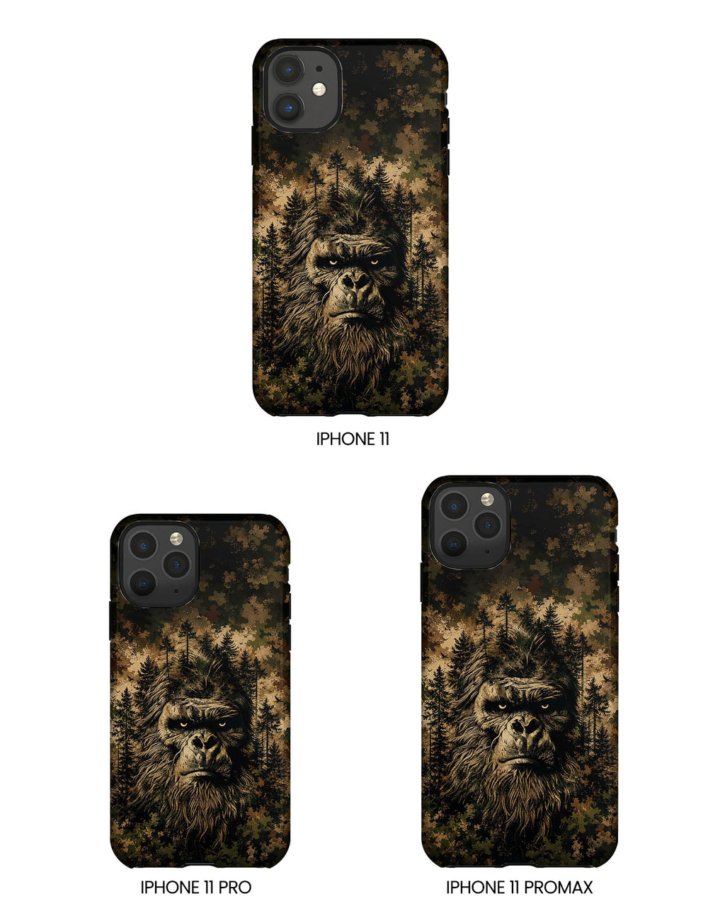 BIGFOOT IN THE FOREST CAMOUFLAGE PHONE CASE  - TLNT2105264