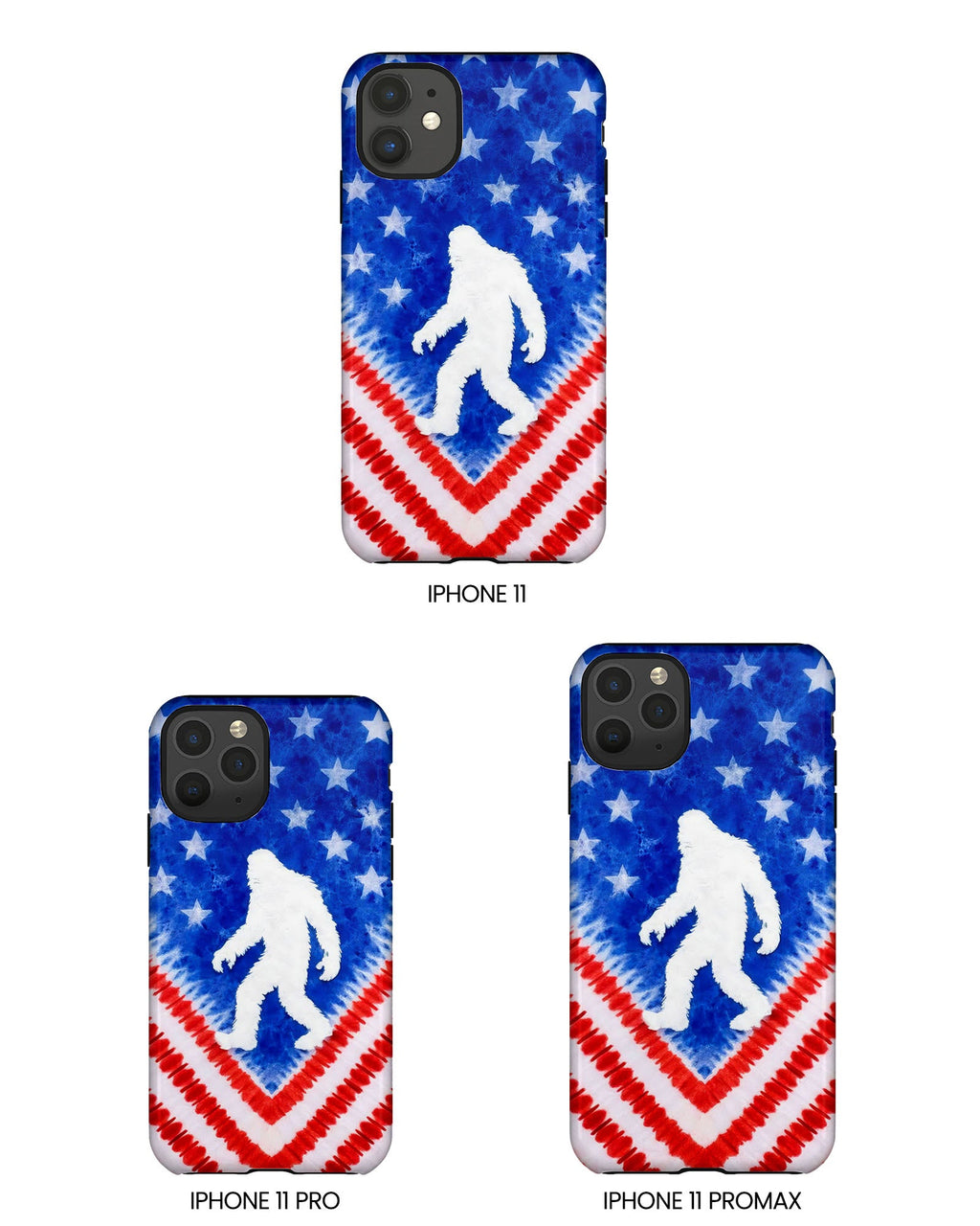 BIGFOOT FLAG RED WHITE & BLUE SWIRL PHONE CASE  - TLTW2105265