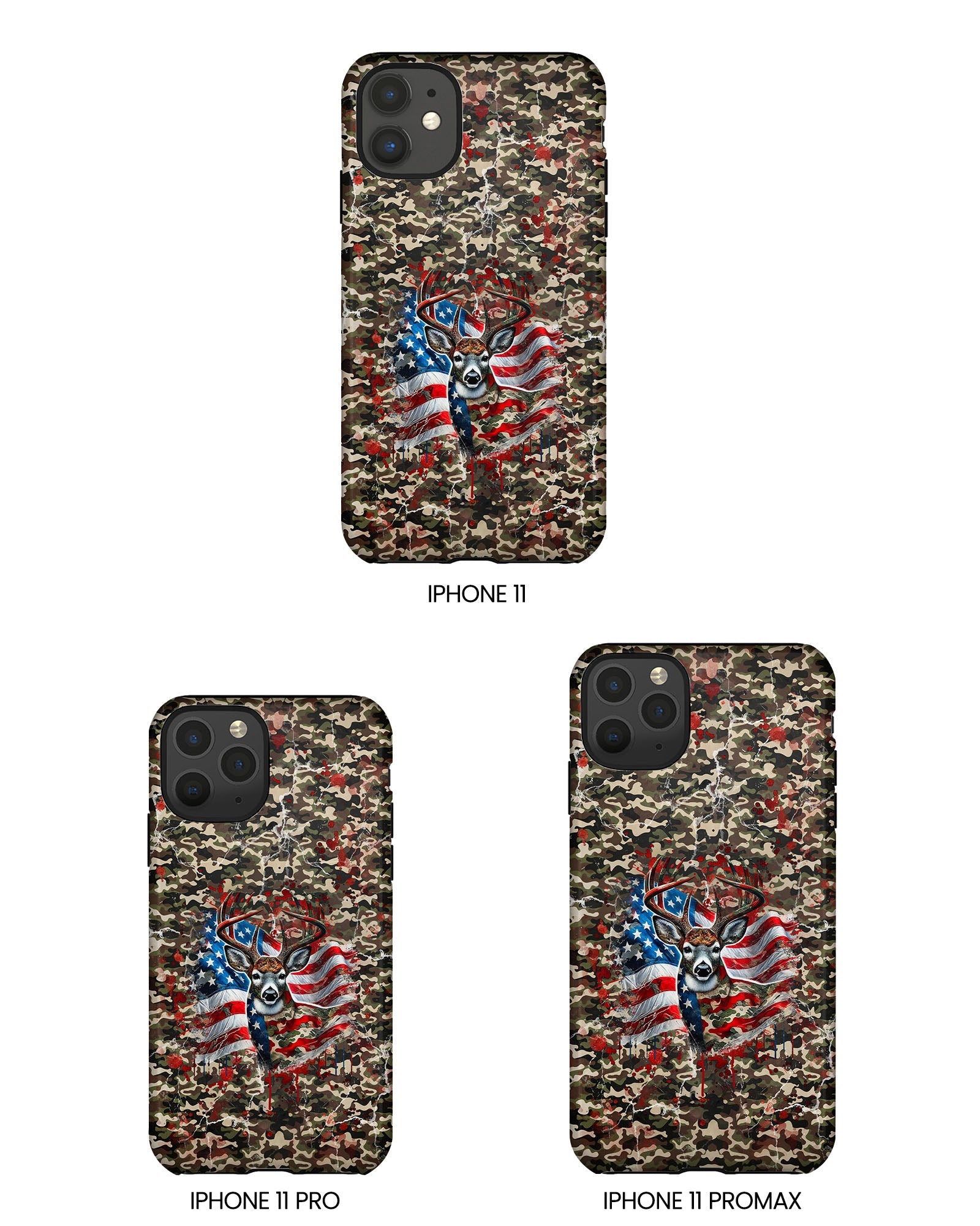 STARS AND STRIPES DEER HUNTING PHONE CASE - TLHG1905264