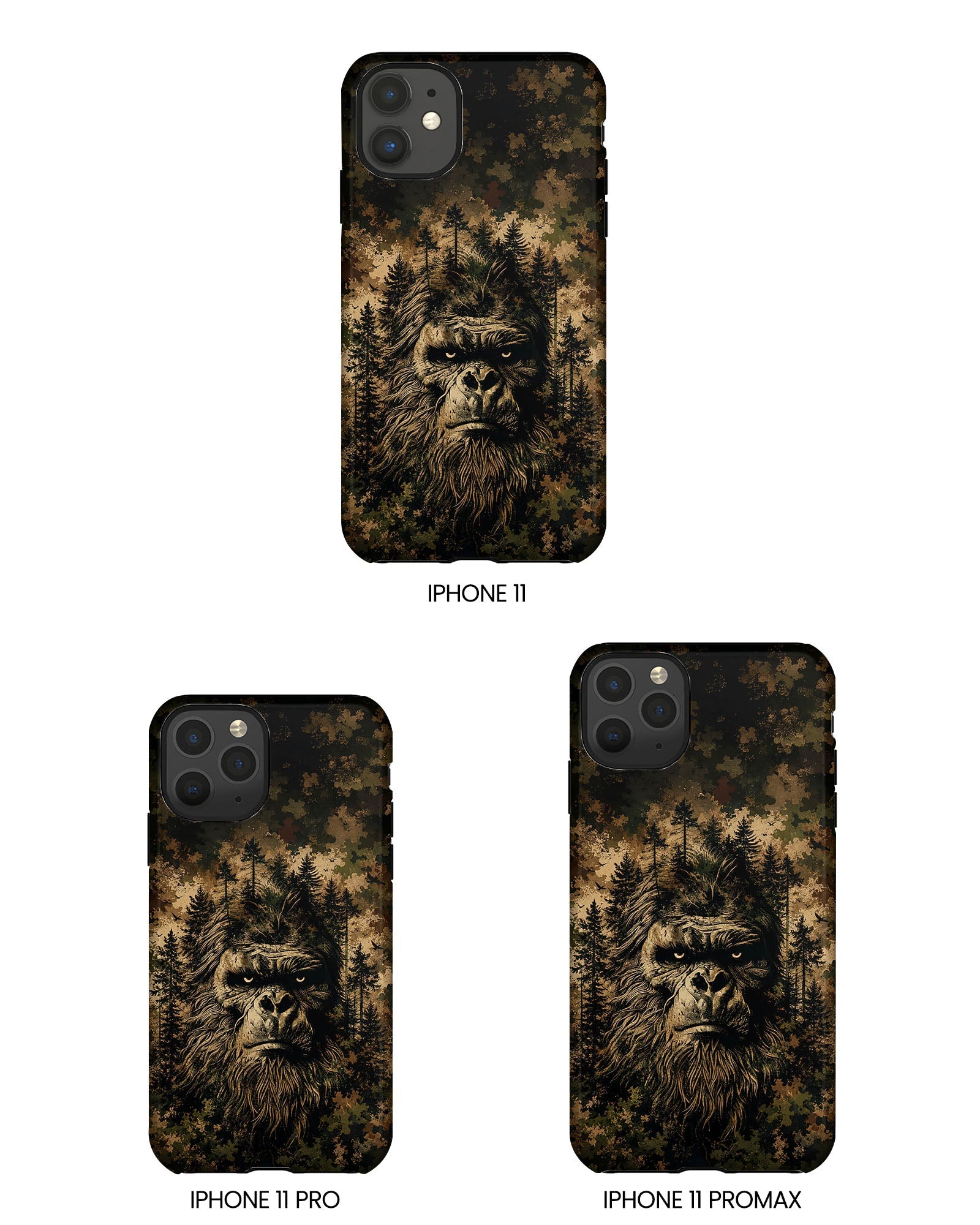 BIGFOOT IN THE FOREST CAMOUFLAGE PHONE CASE  - TLNT2105264