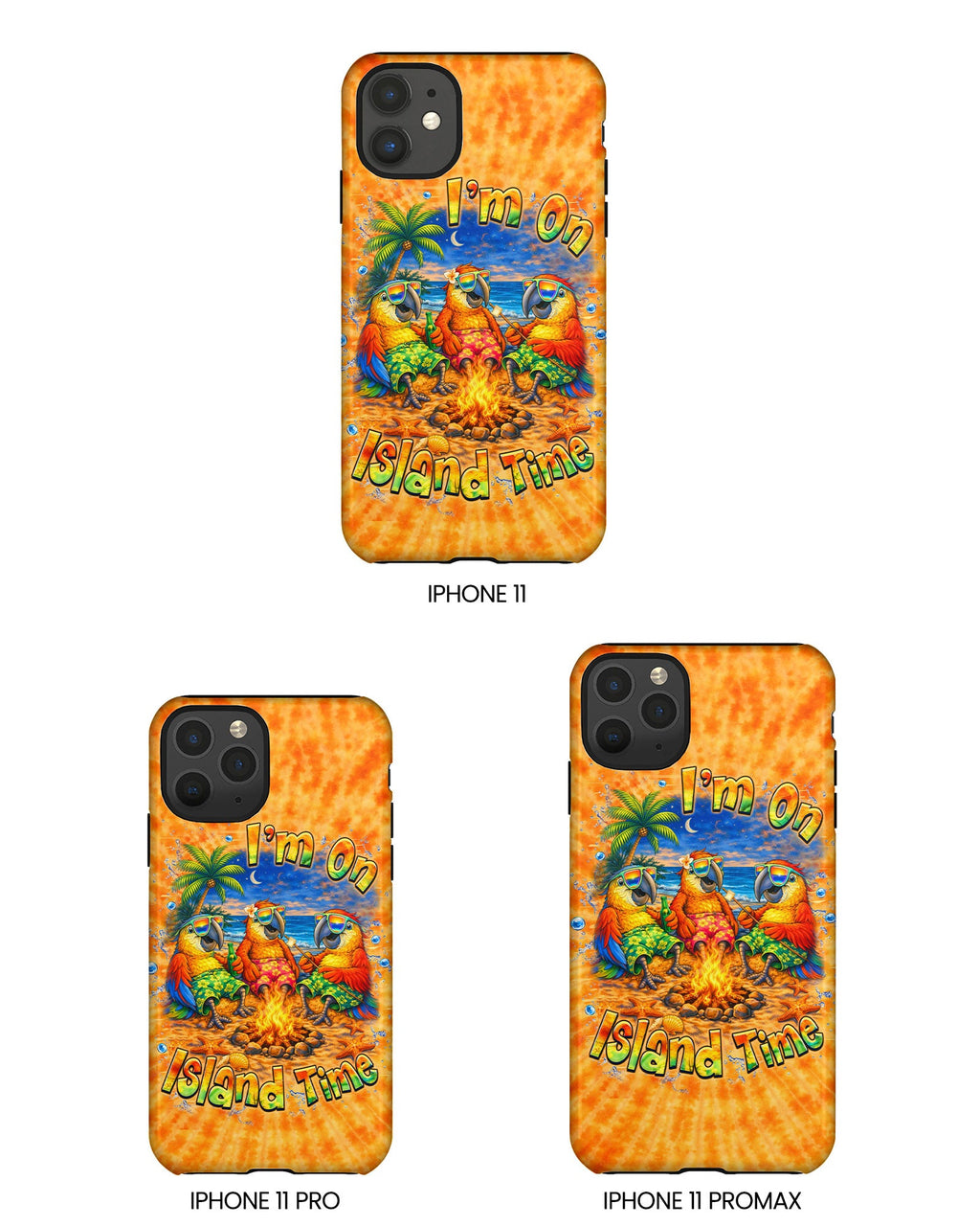I'M ON ISLAND TIME PARROT SWIRL  PHONE CASE  - TLHN1405264