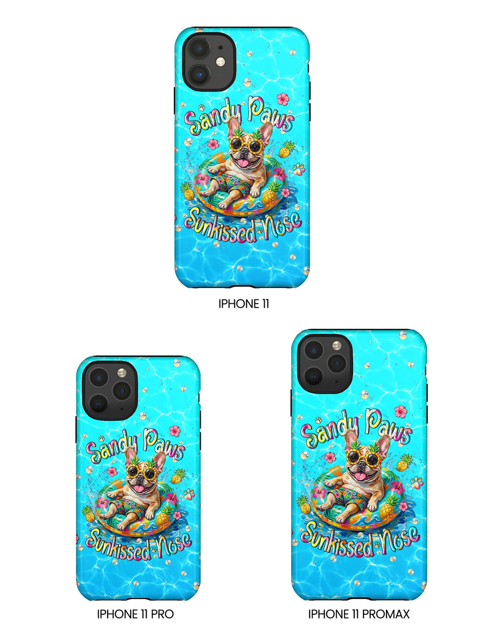 SANDY PAWS SUNKISSED NOSE FRENCH BULLDOG PHONE CASE  - TLHN2005264
