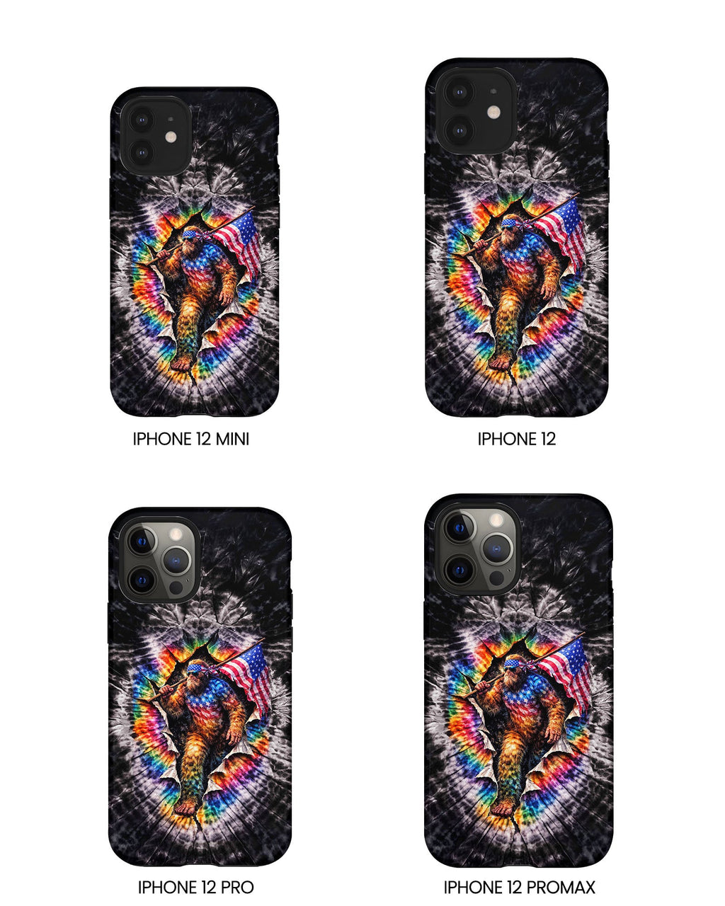 BIGFOOT WITH FLAG SWIRL  PHONE CASE  - TLTW1905264