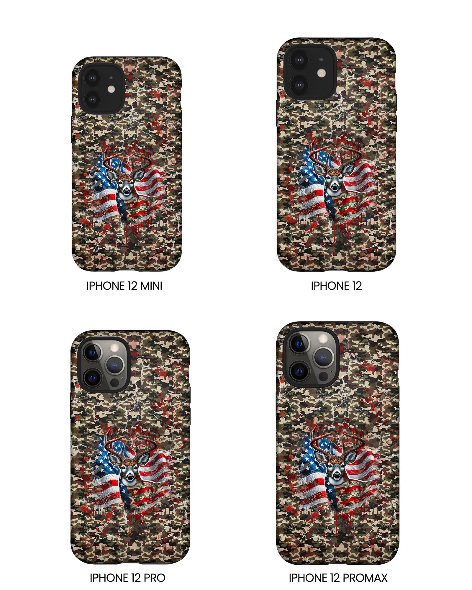 STARS AND STRIPES DEER HUNTING PHONE CASE - TLHG1905264