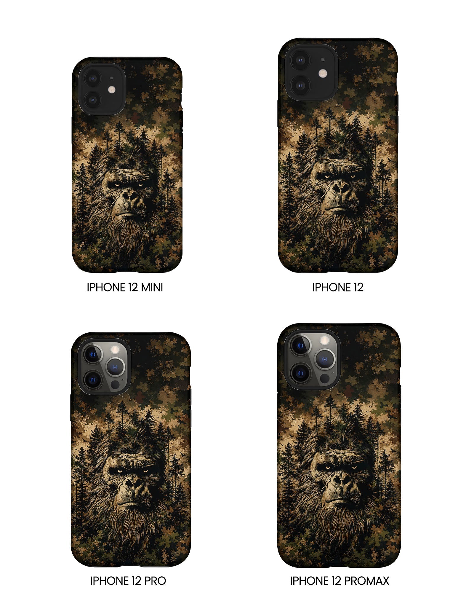 BIGFOOT IN THE FOREST CAMOUFLAGE PHONE CASE  - TLNT2105264