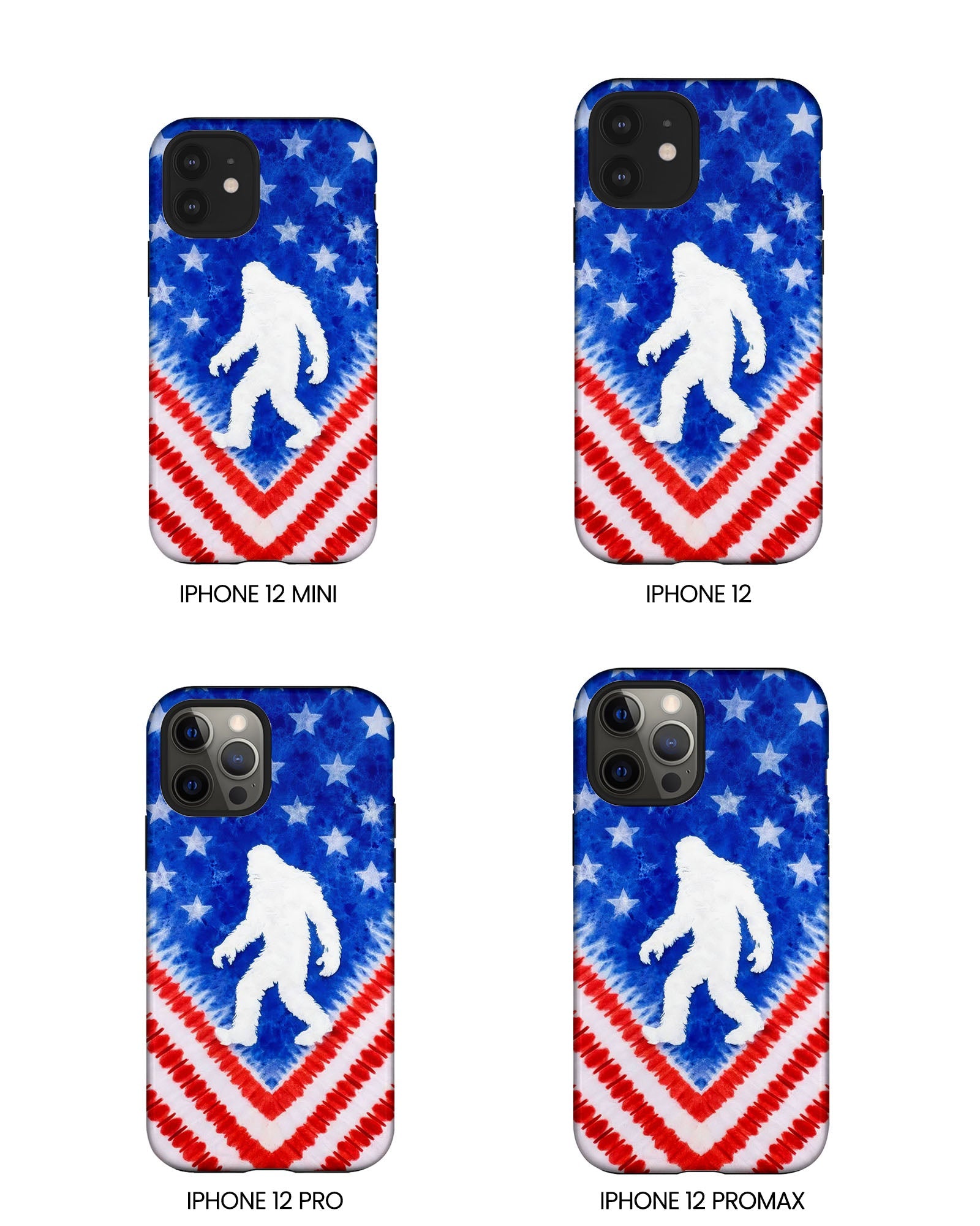 BIGFOOT FLAG RED WHITE & BLUE SWIRL PHONE CASE  - TLTW2105265