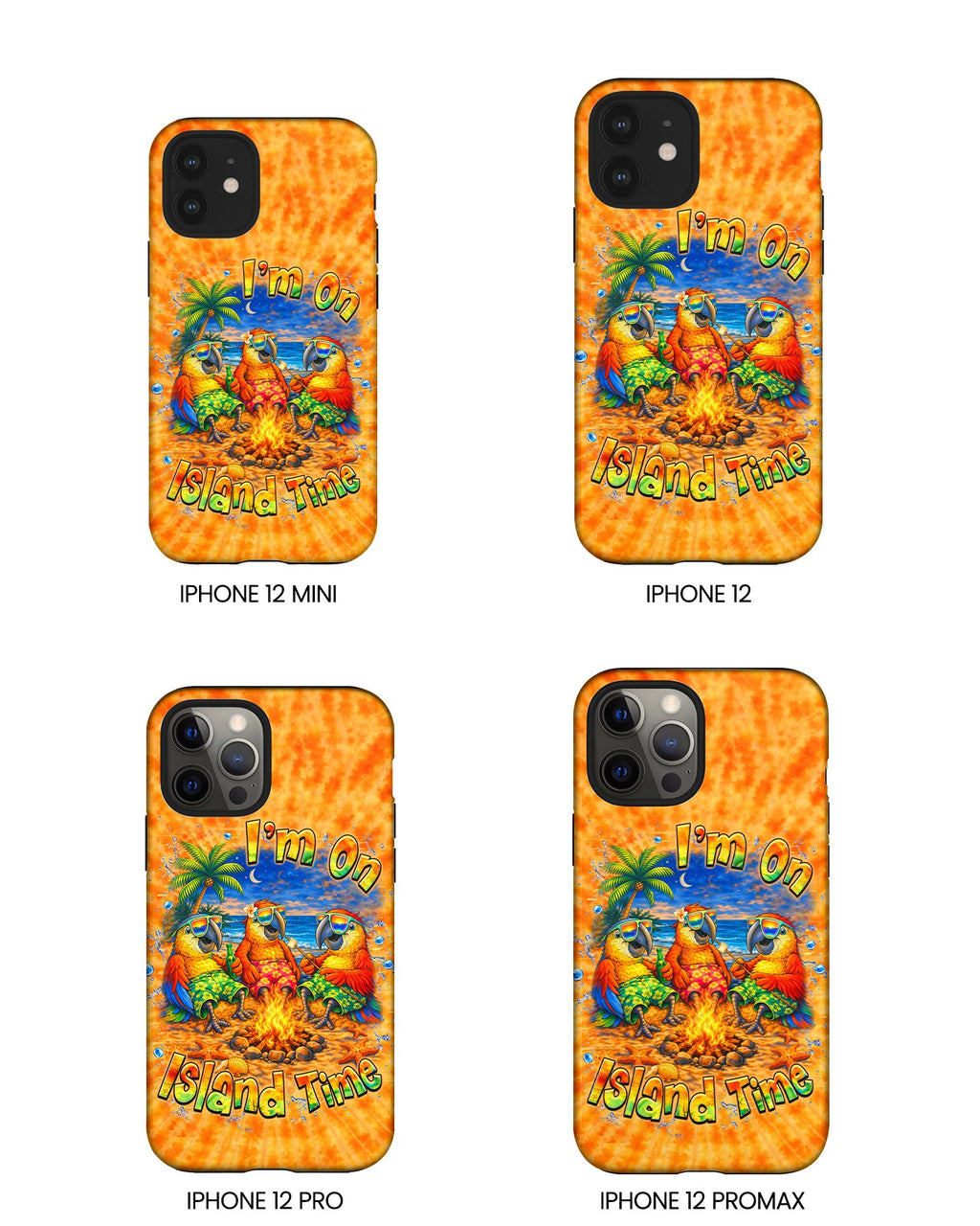 I'M ON ISLAND TIME PARROT SWIRL  PHONE CASE  - TLHN1405264