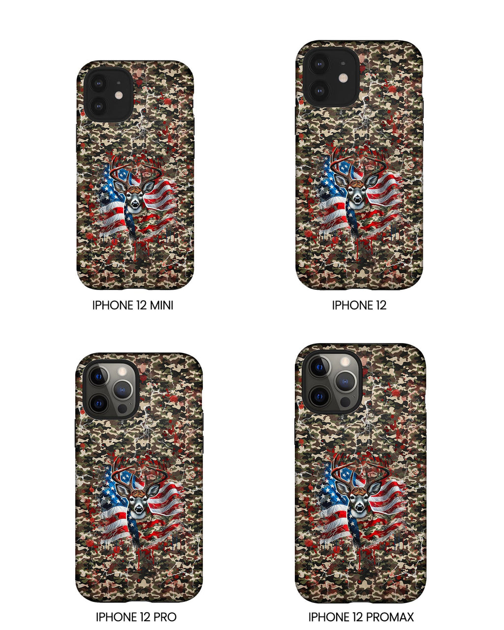 STARS AND STRIPES DEER HUNTING PHONE CASE - TLHG1905264